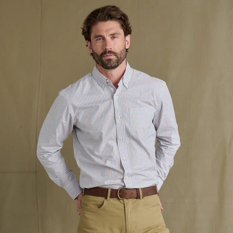Tom Beckbe Ensley Pinpoint Oxford Shirt in Cornflower