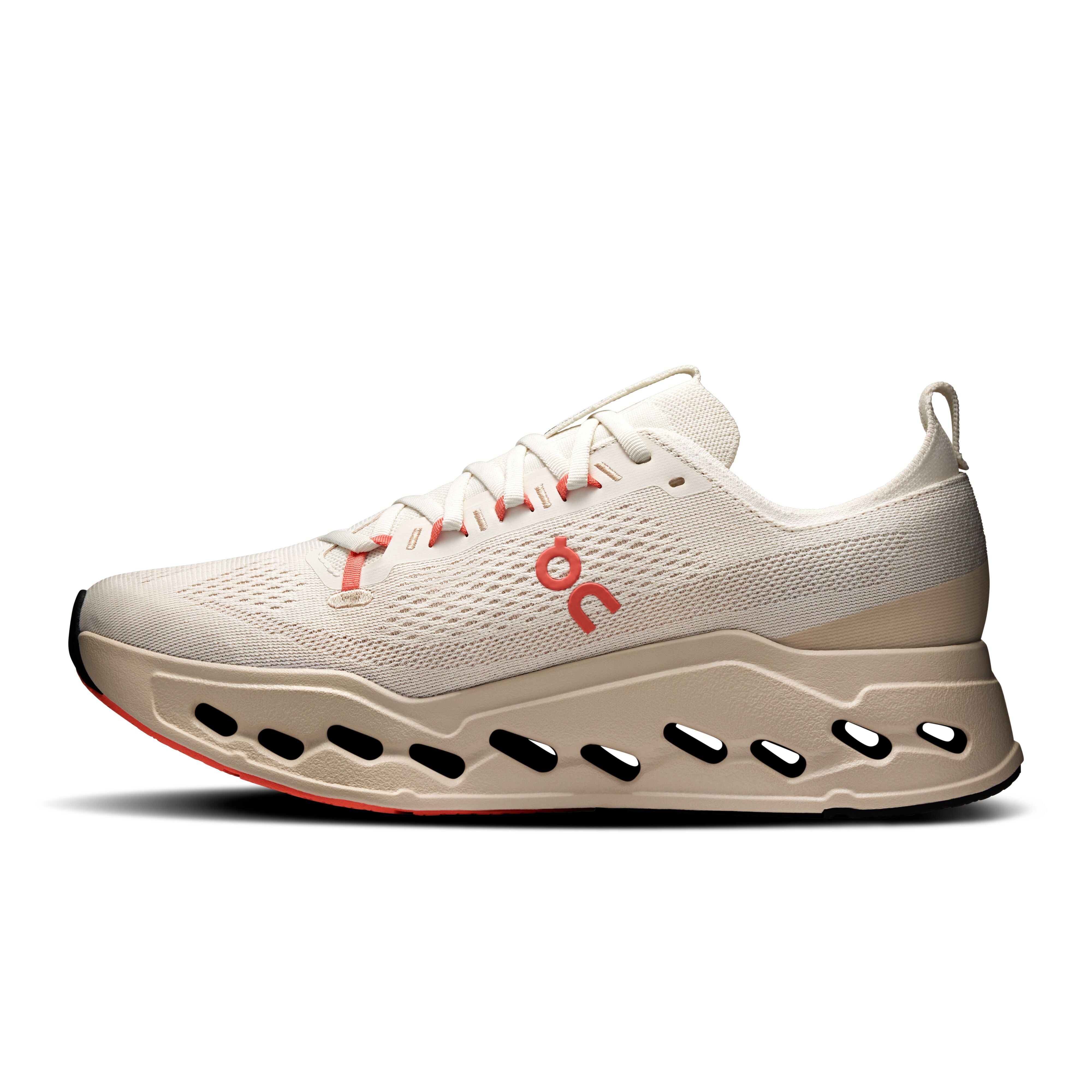 Women's On Cloudsurfer Max Running Shoe in Ivory | Salmon