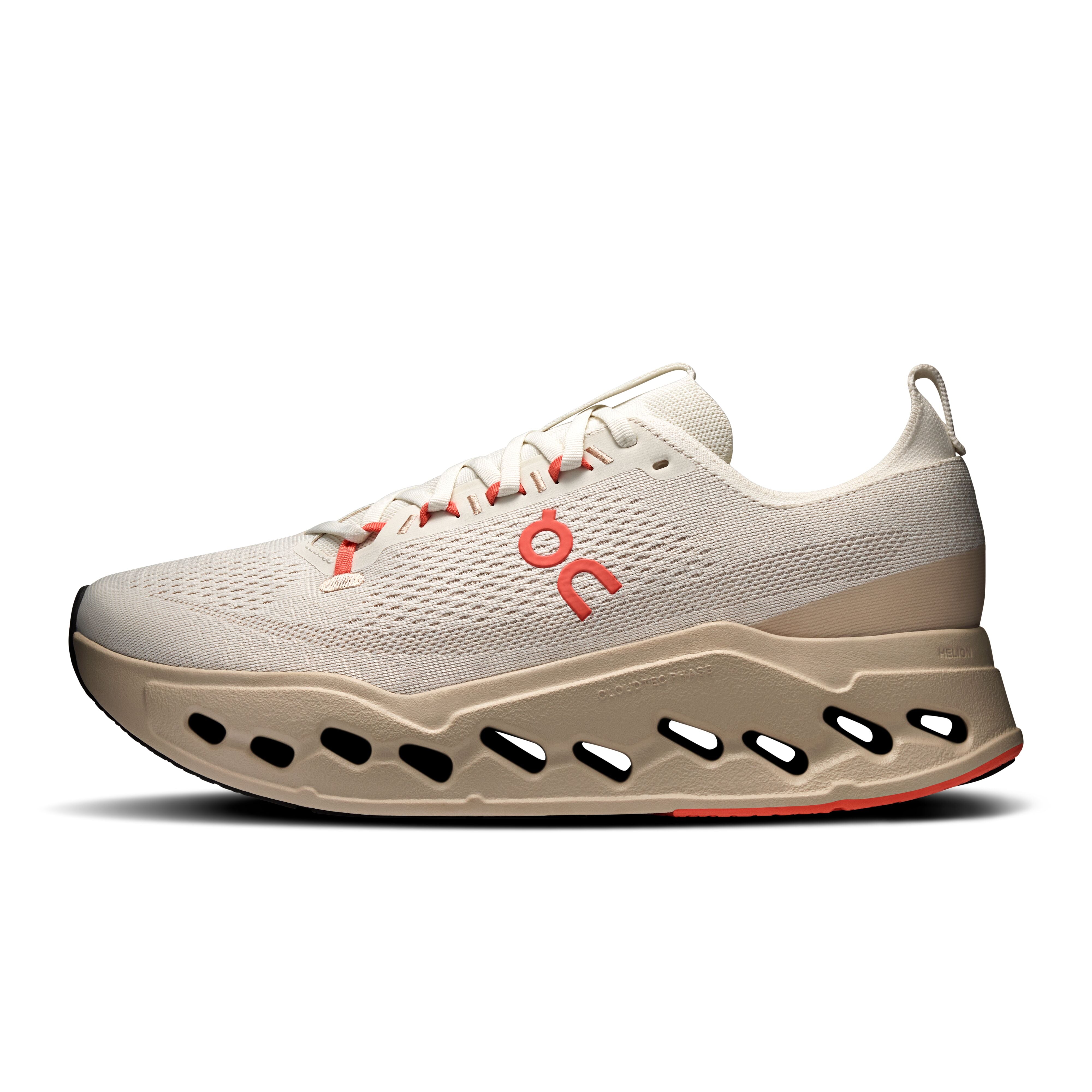 Women's On Cloudsurfer Max Running Shoe in Ivory | Salmon