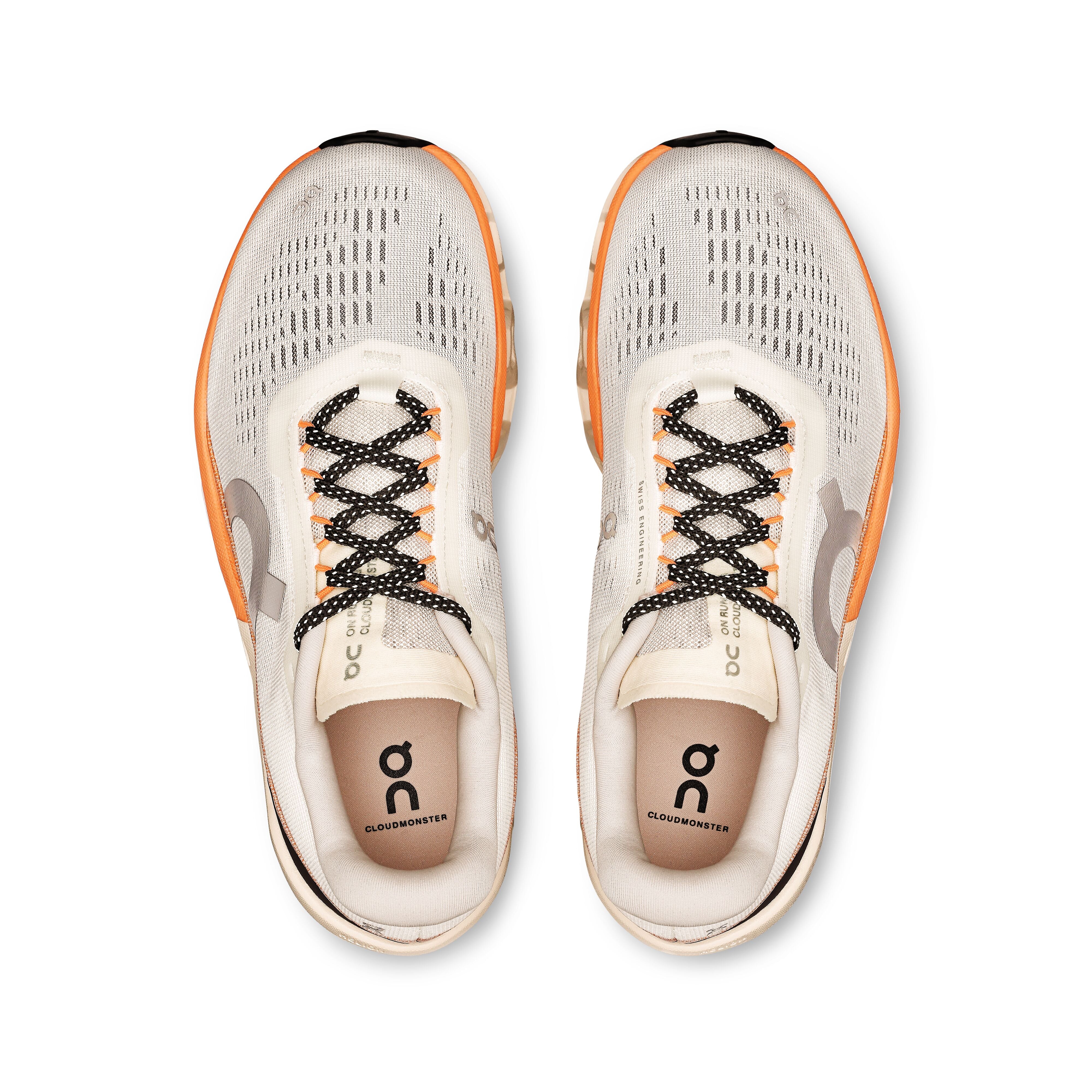 Women's On Cloudmonster 2 Running Shoe in Ivory | Tangerine