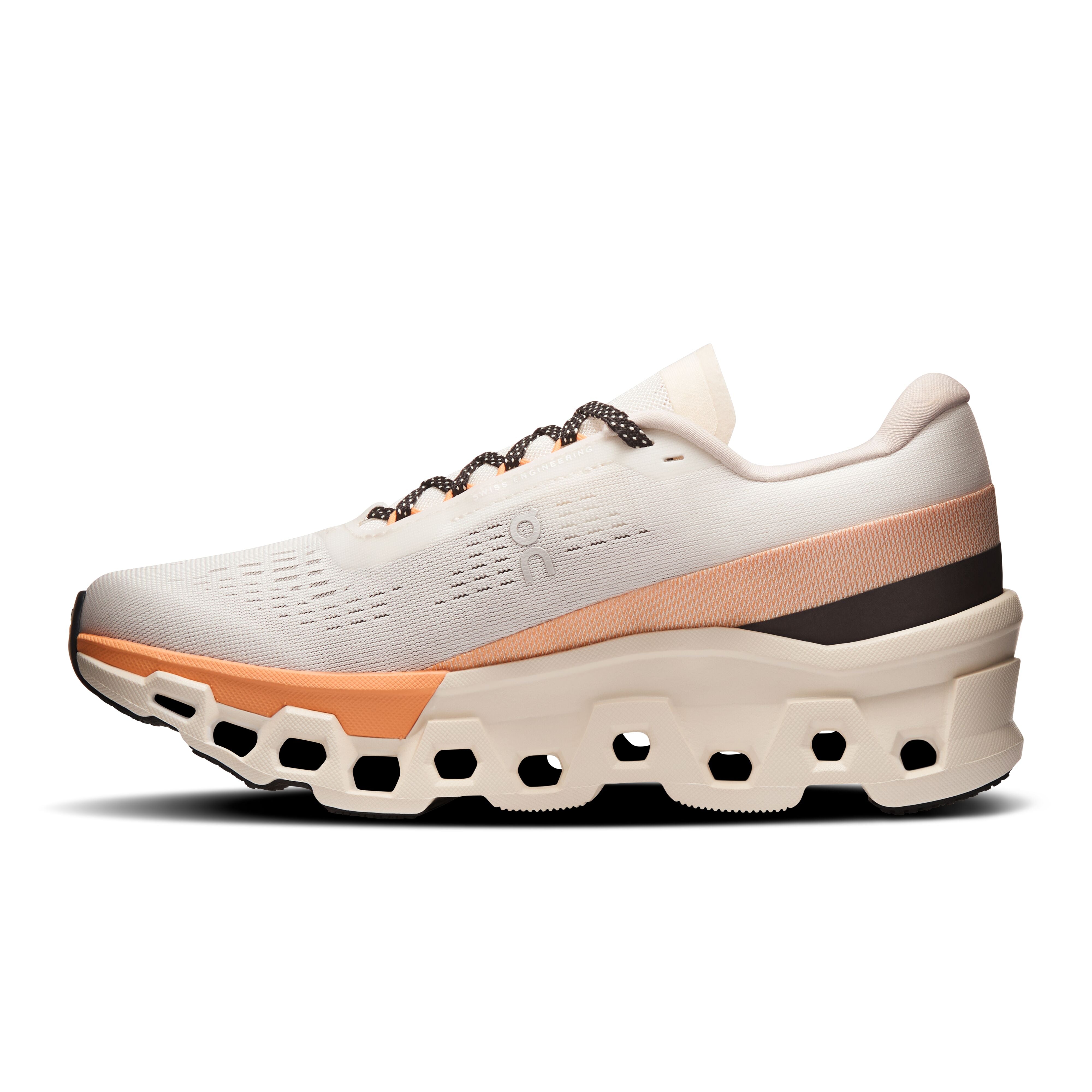 Women's On Cloudmonster 2 Running Shoe in Ivory | Tangerine
