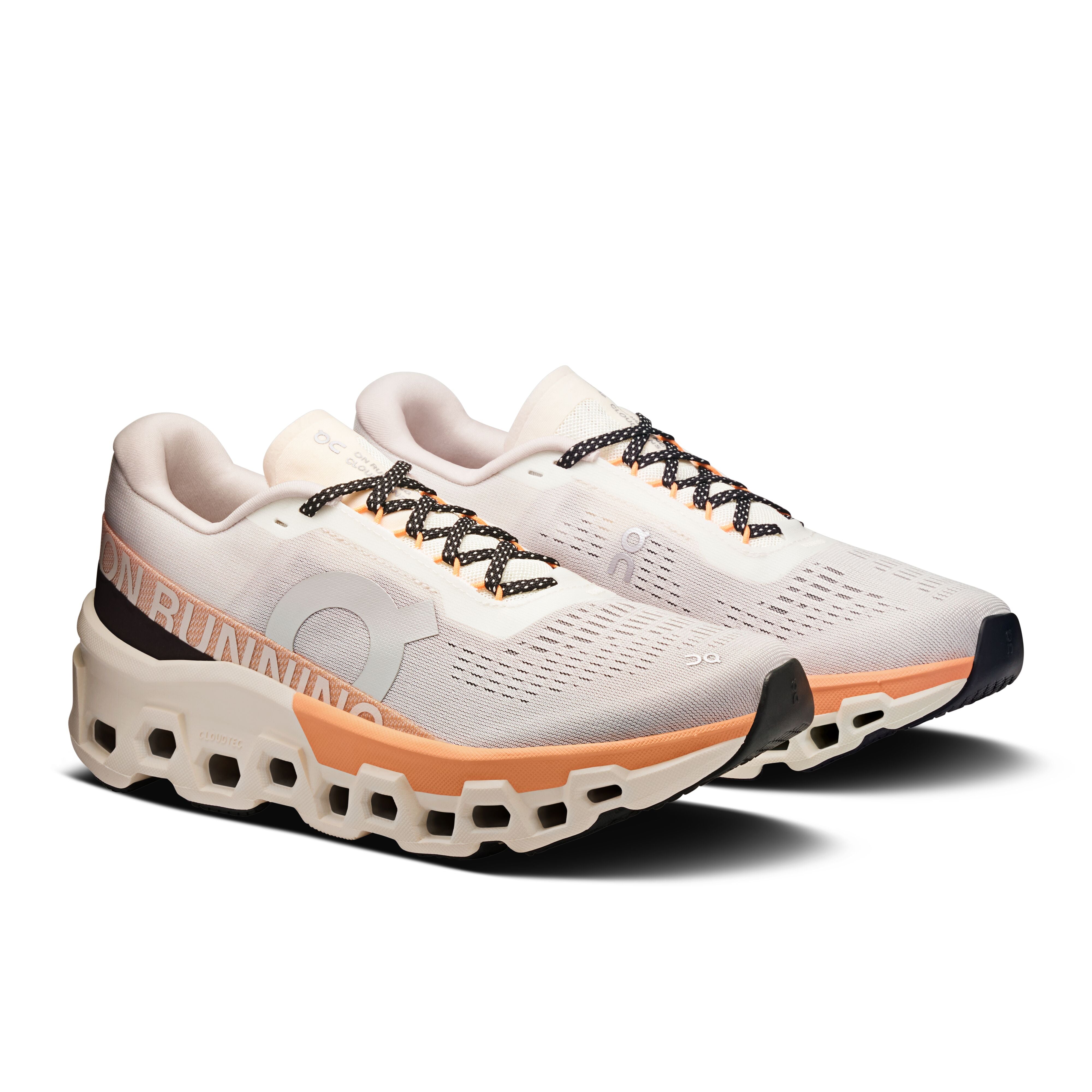 Women's On Cloudmonster 2 Running Shoe in Ivory | Tangerine