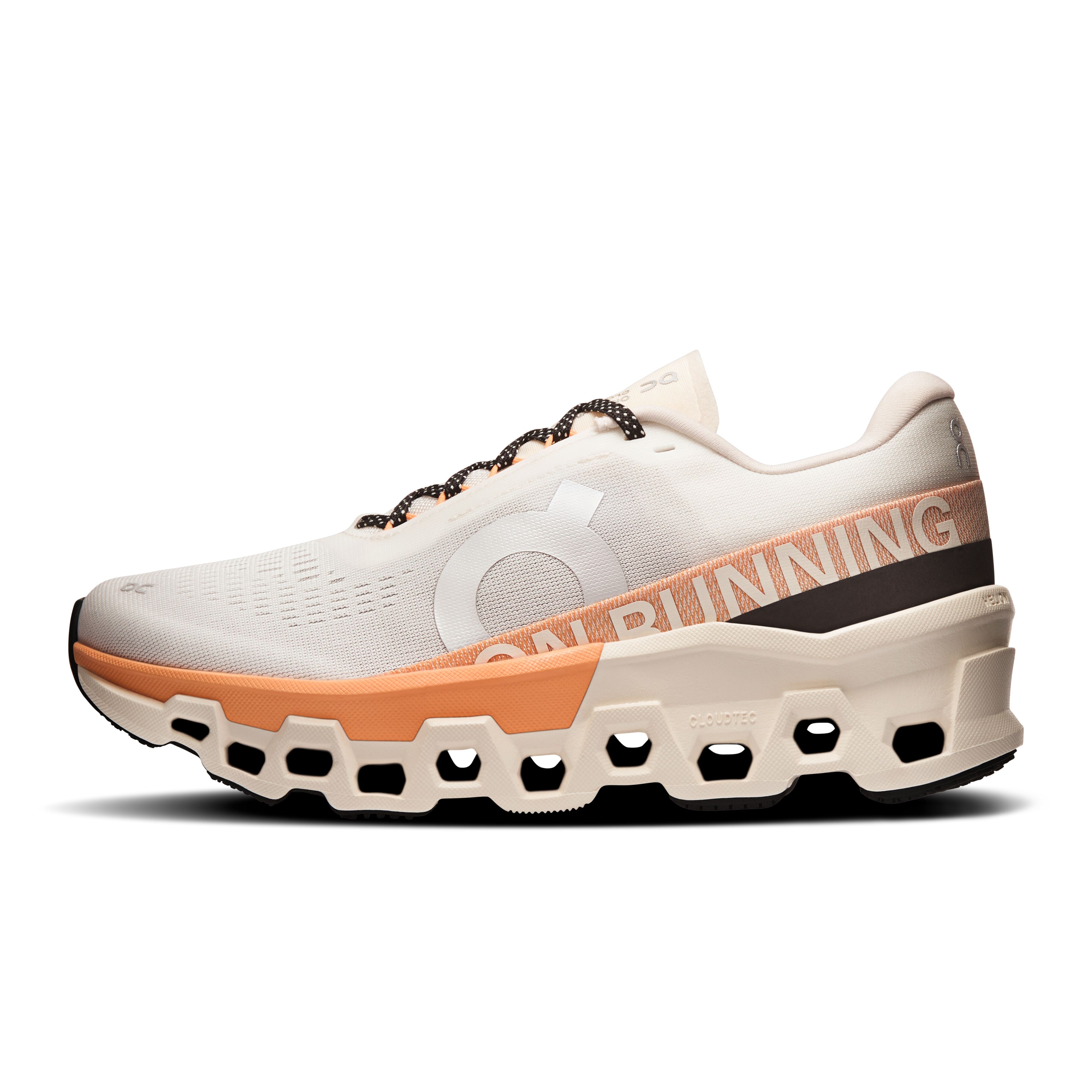 Women's On Cloudmonster 2 Running Shoe in Ivory | Tangerine