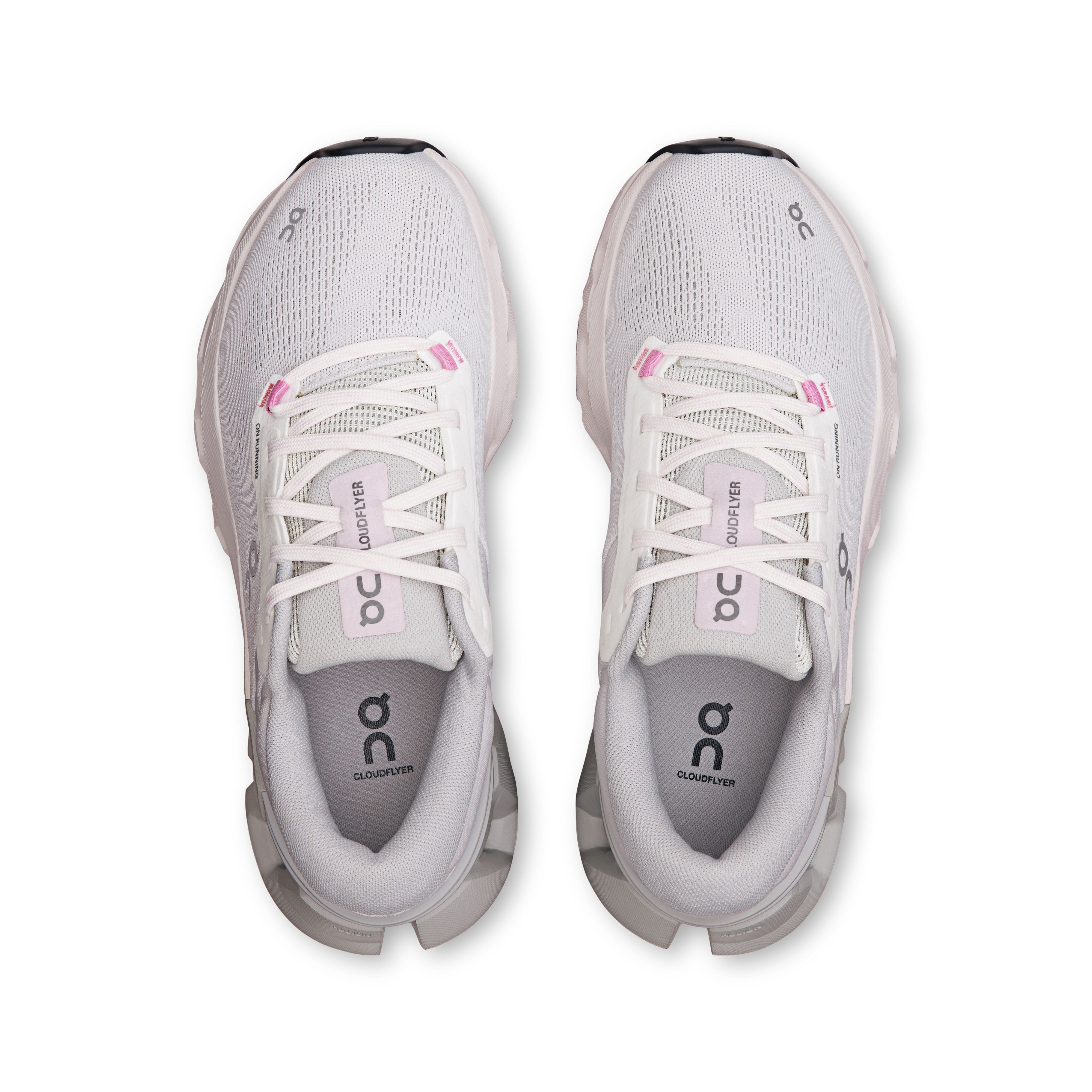 Women's On Cloudflyer 5 Running Shoe in White | Glacier