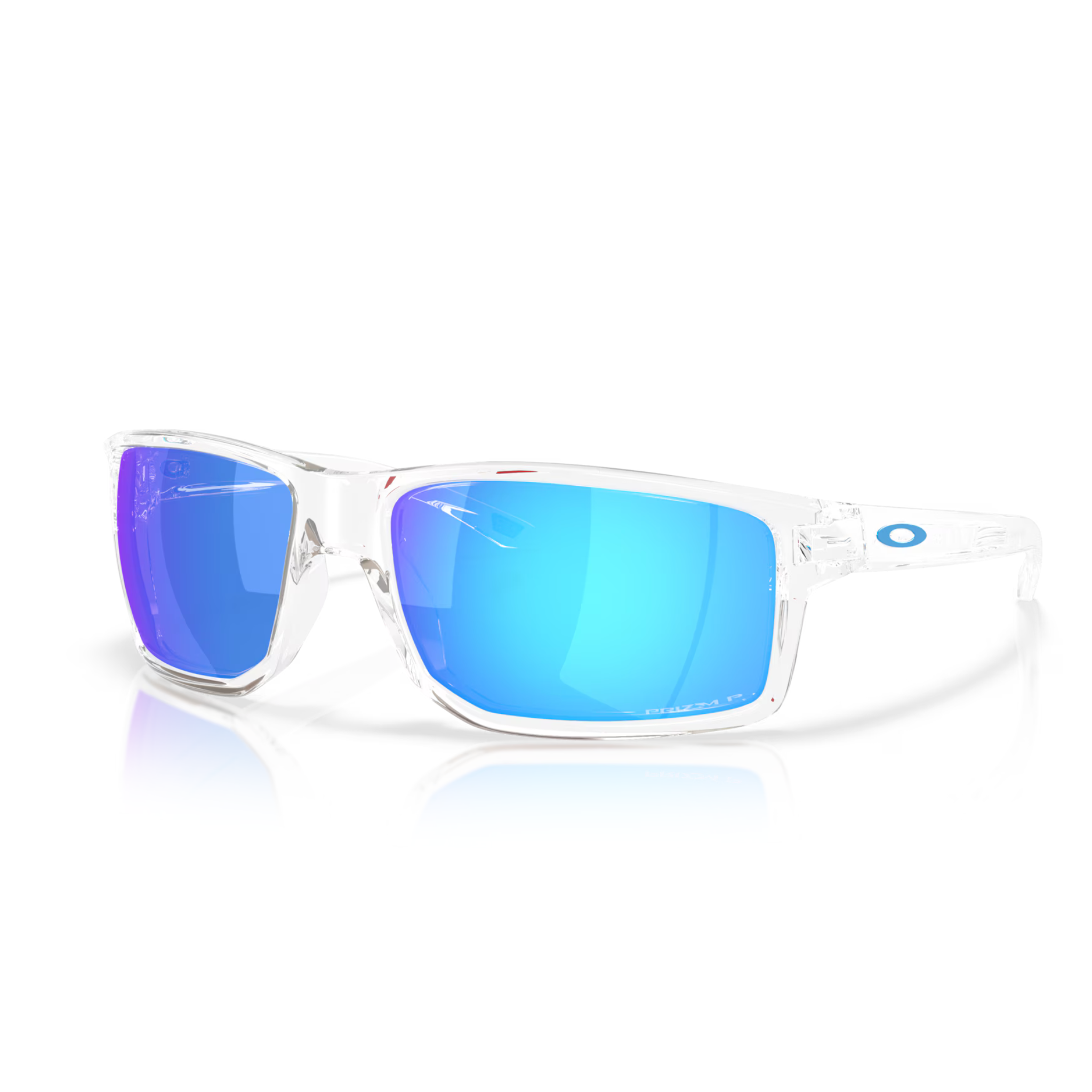 Oakley® Gibston XL Sunglasses | Prizm Sapphire Polarized Lenses,  Clear Frame