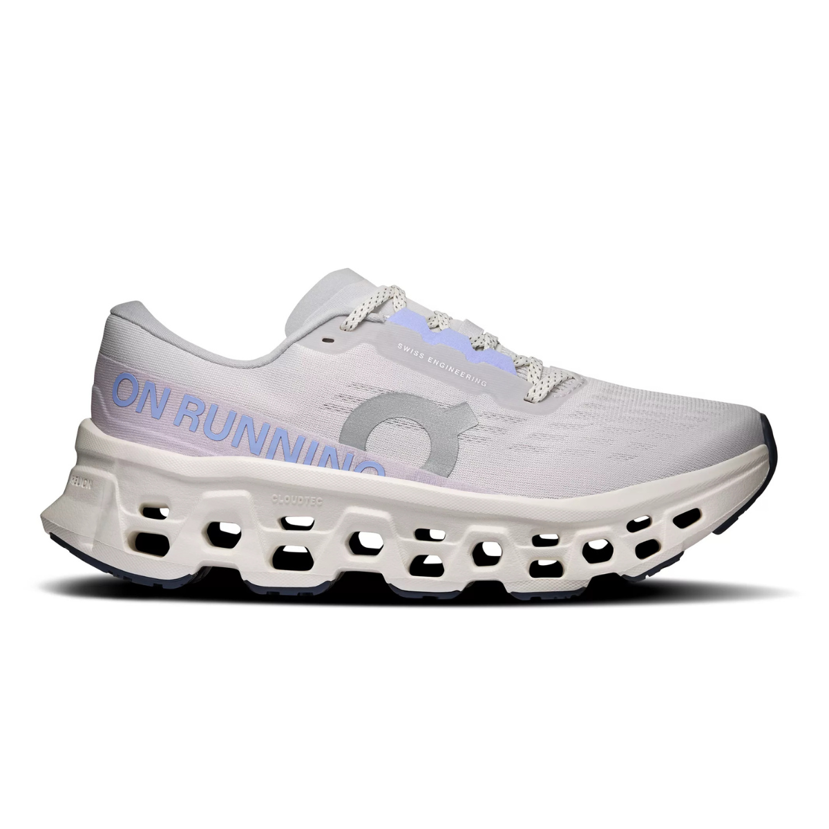 On Women's Cloudmonster 3 Running Shoe in Frost | Ivory