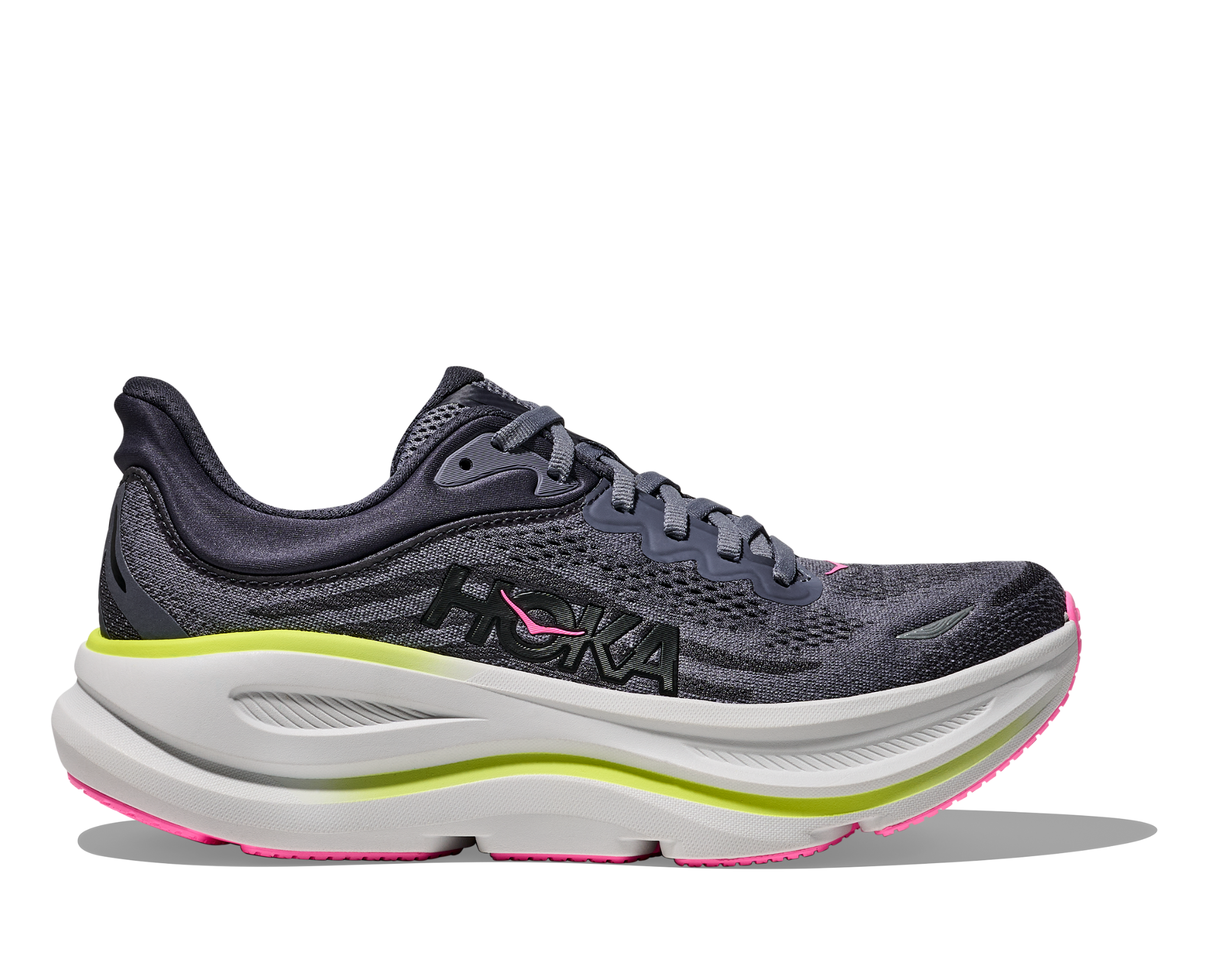Women's HOKA Bondi 9 Running Shoe in Charcoal Grey | Grey Skies
