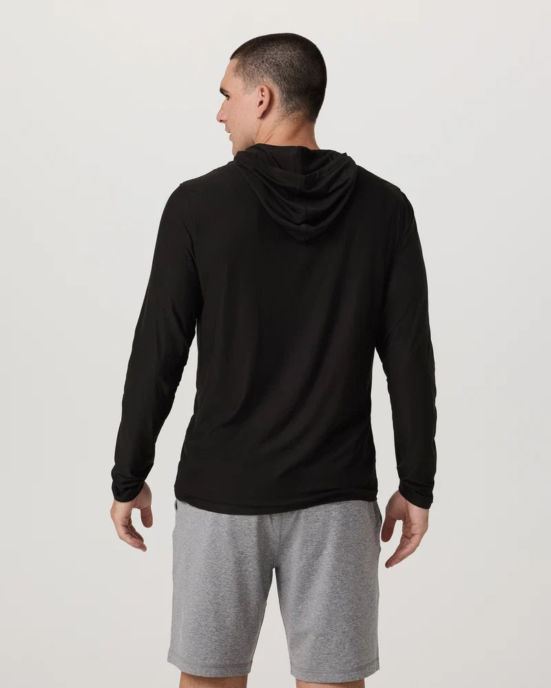 vuori Men's Strato Tech Hoodie in Black