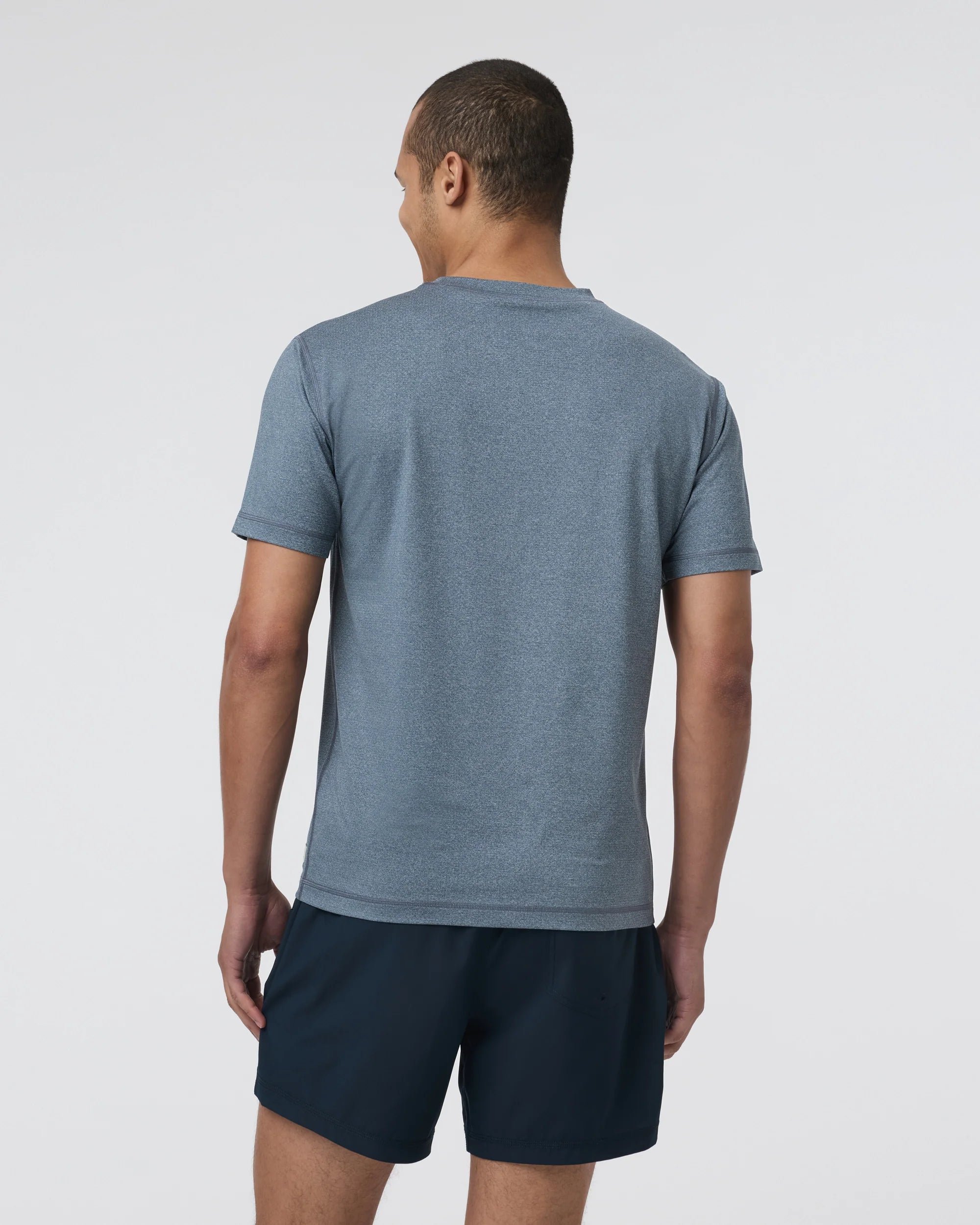 vuori Men's Tradewind Performance Tee 2.0 in Pacific Heather