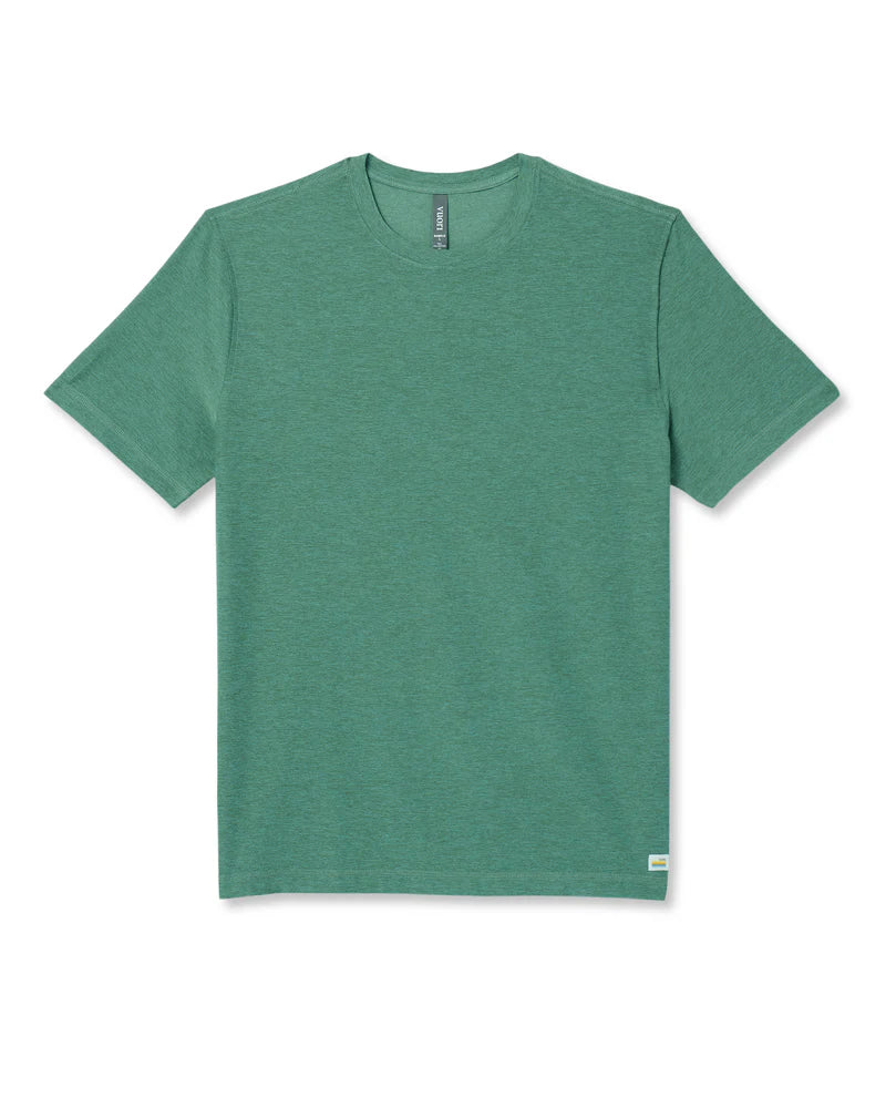 vuori Men's Strato Tech Tee in Hedge Green Heather