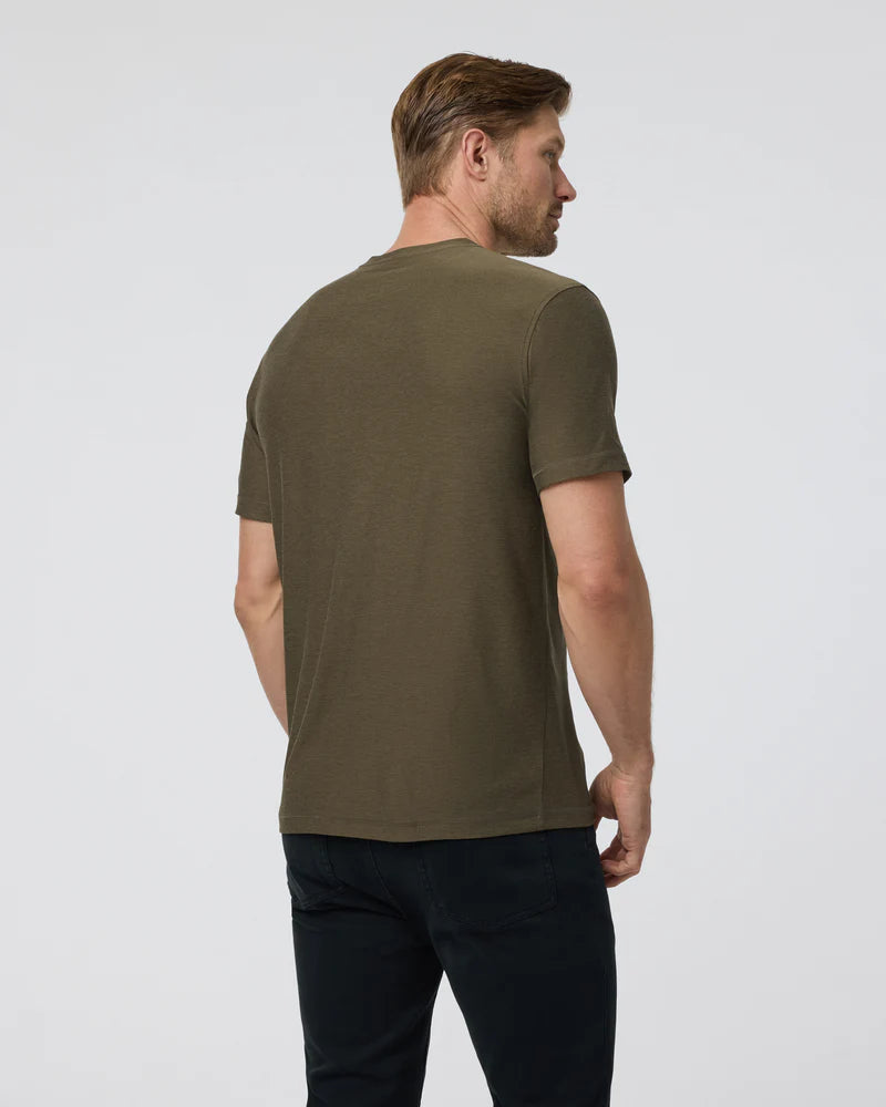 vuori Men's Strato Tech Tee in  Moss Green Heather