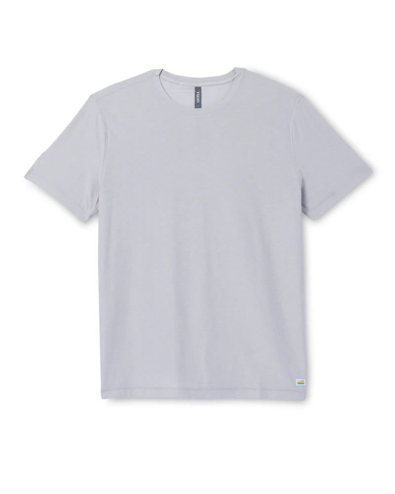 vuori Men's Strato Tech Tee in Platinum Heather