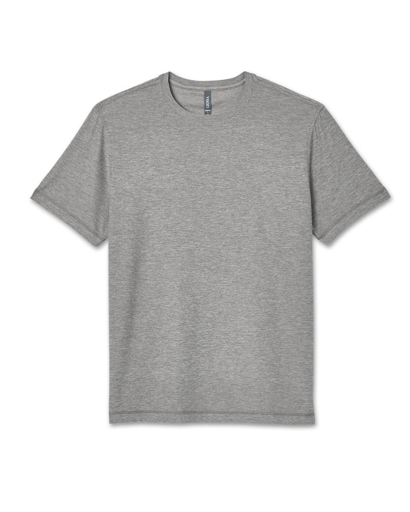 vuori Men's Strato Tech Tee in Heather Grey
