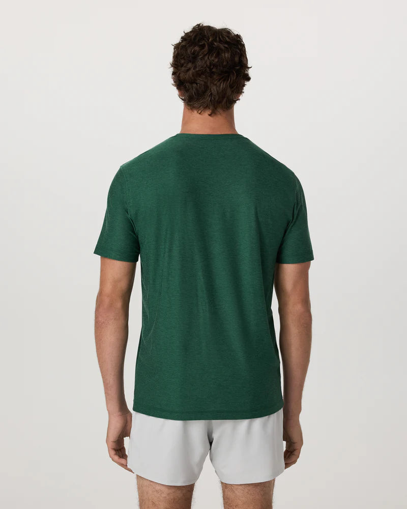 vuori Men's Strato Tech Tee in Viridian Heather