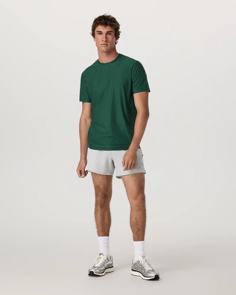 vuori Men's Strato Tech Tee in Viridian Heather