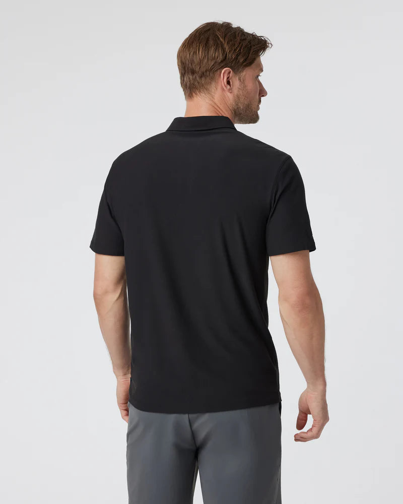 vuori Men's Strato Tech Polo in Black
