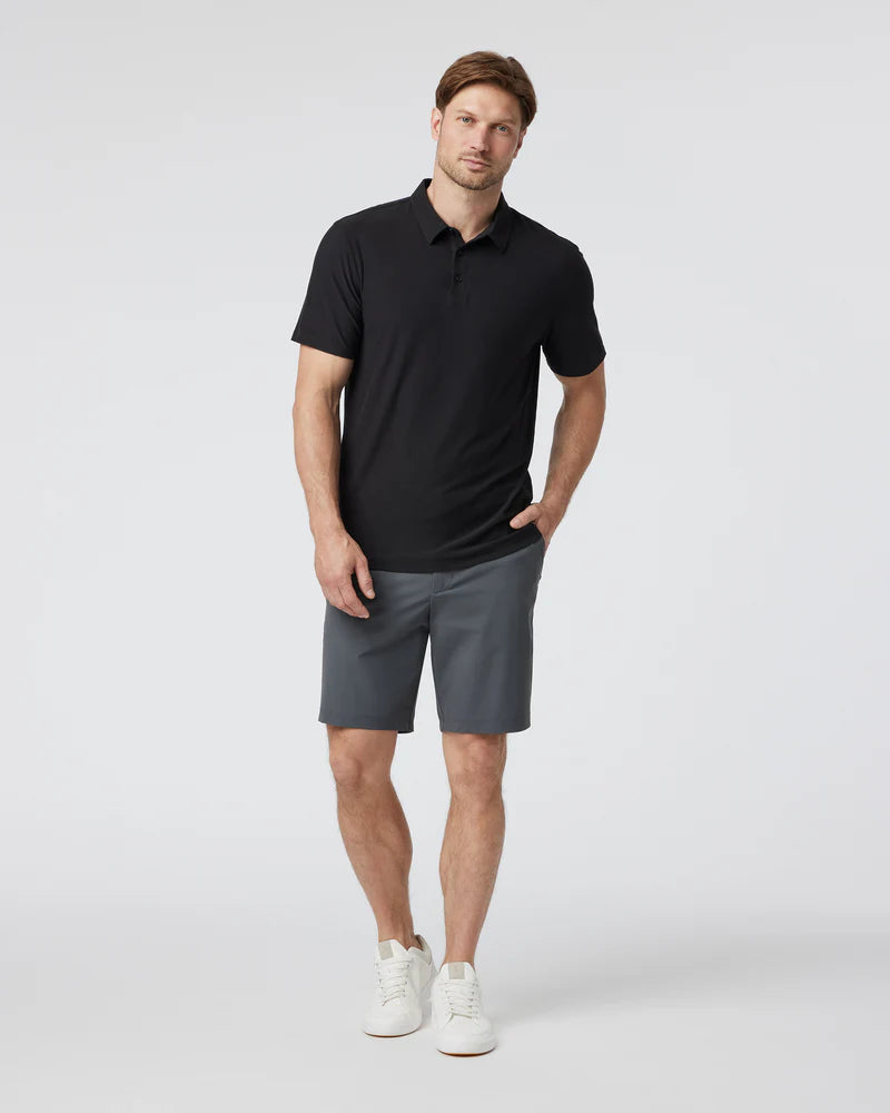 vuori Men's Strato Tech Polo in Black