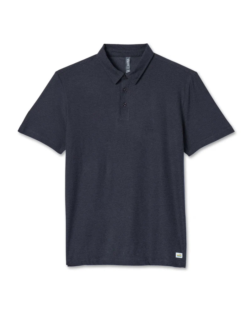 vuori Men's Strato Tech Polo in Charcoal Heather