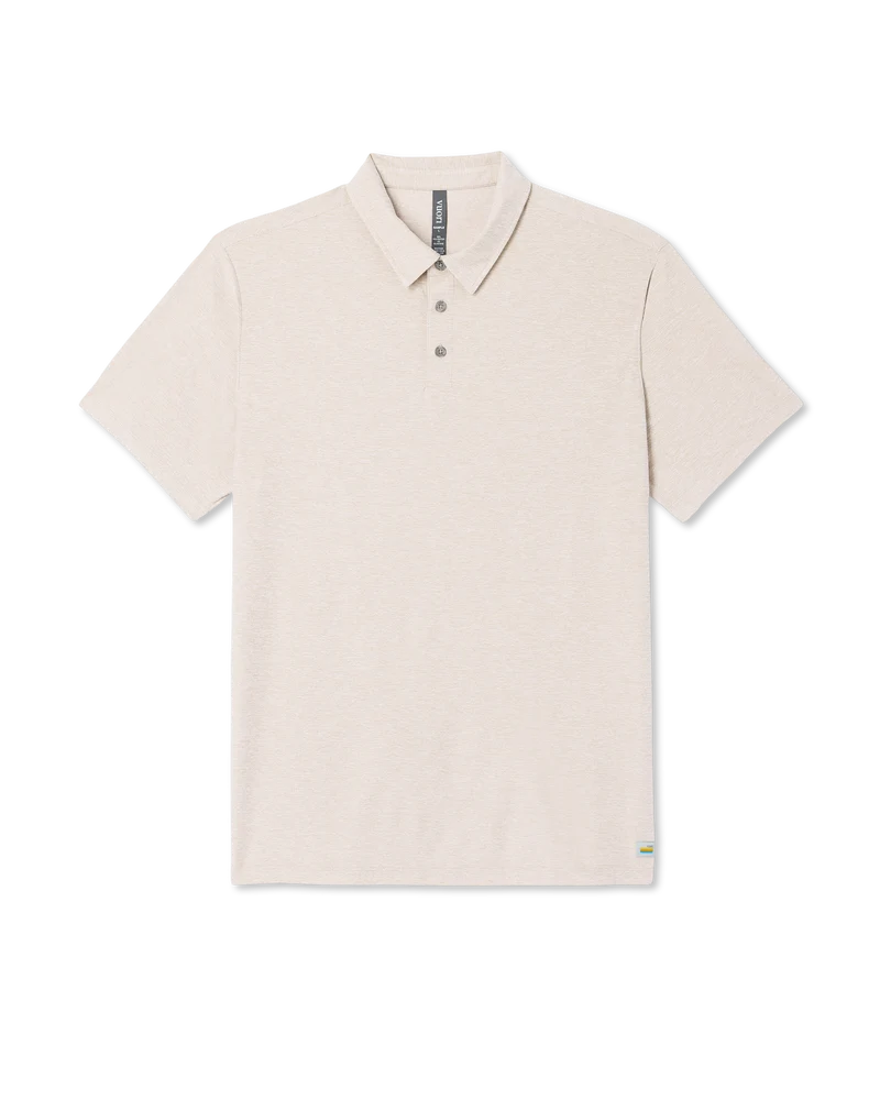 vuori Men's Strato Tech Polo in Milkweed Heather
