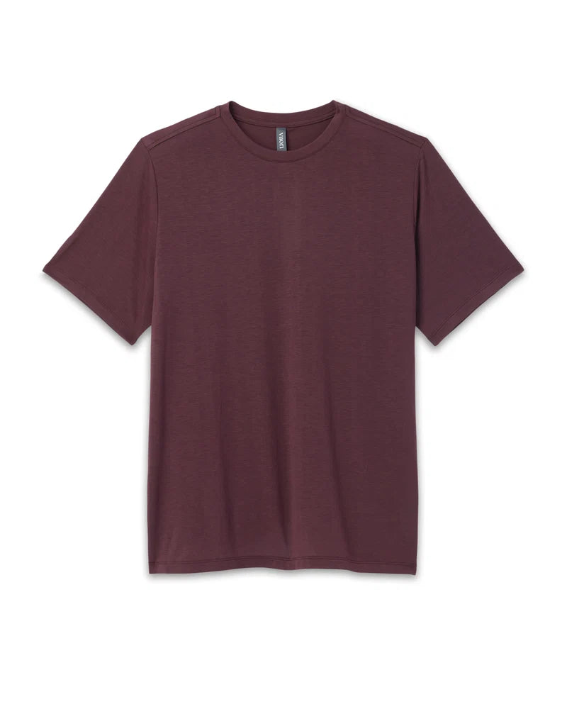 vuori Men's Current Tech Tee in Boysenberry