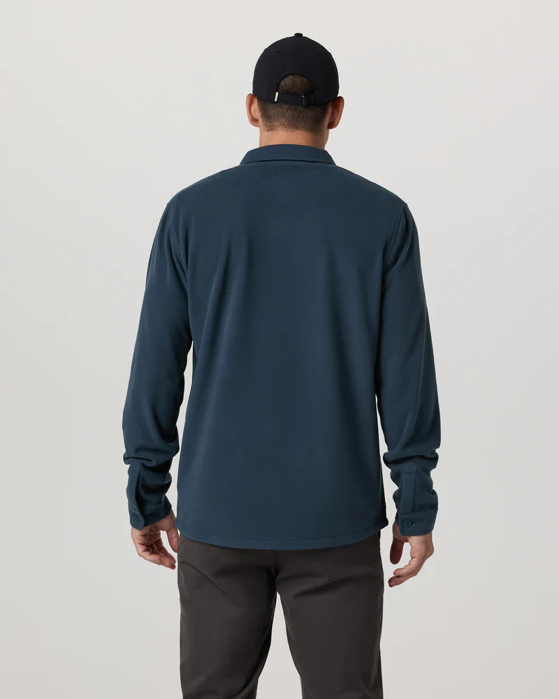 vuori Men's Aspen Shirt Jacket in Ocean Blue