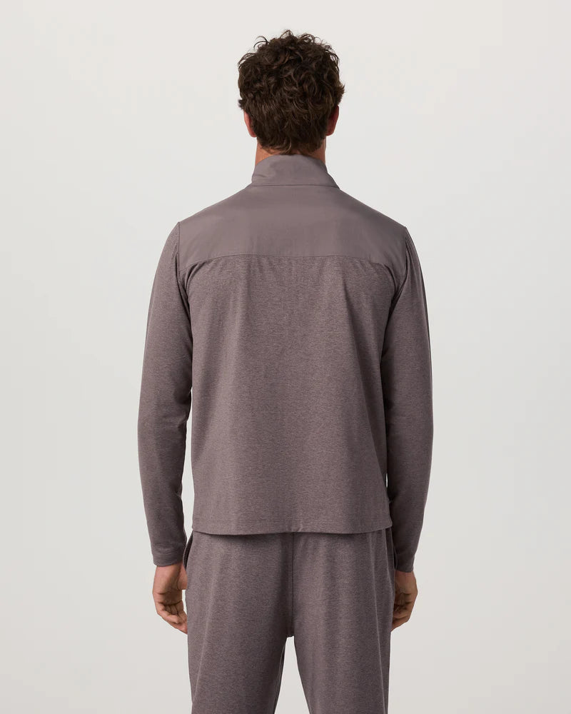 vuori Men's Sunday Element Track Jacket in Huckleberry Heather
