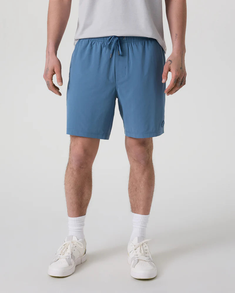 vuori Men's 7" Lined Kore Everyday Lined Short in Pool Blue Tonal