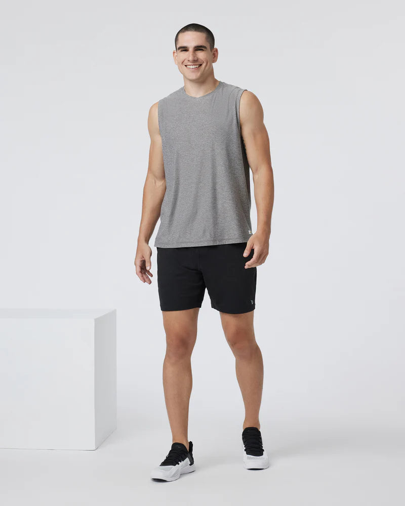 vuori Men's 7" Ponto Performance Short in Black Heather