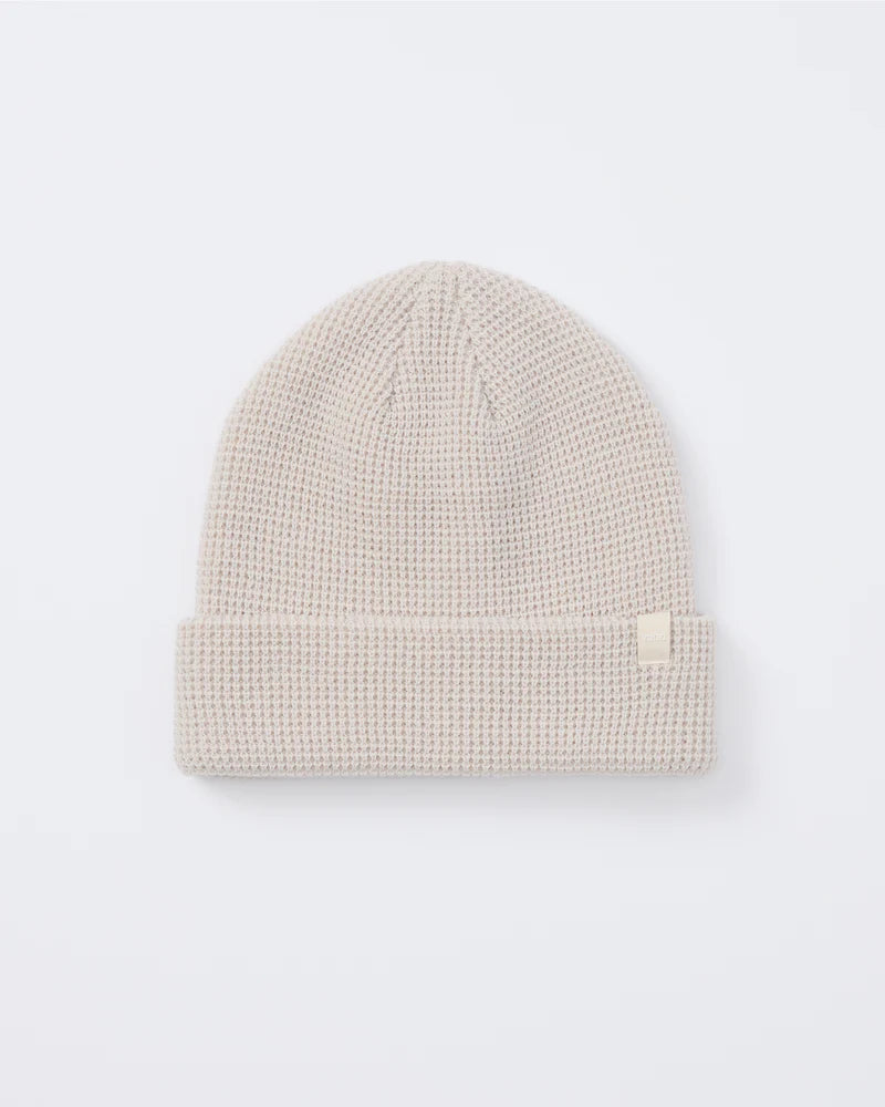 vuori Alpine Waffle Beanie in Salt