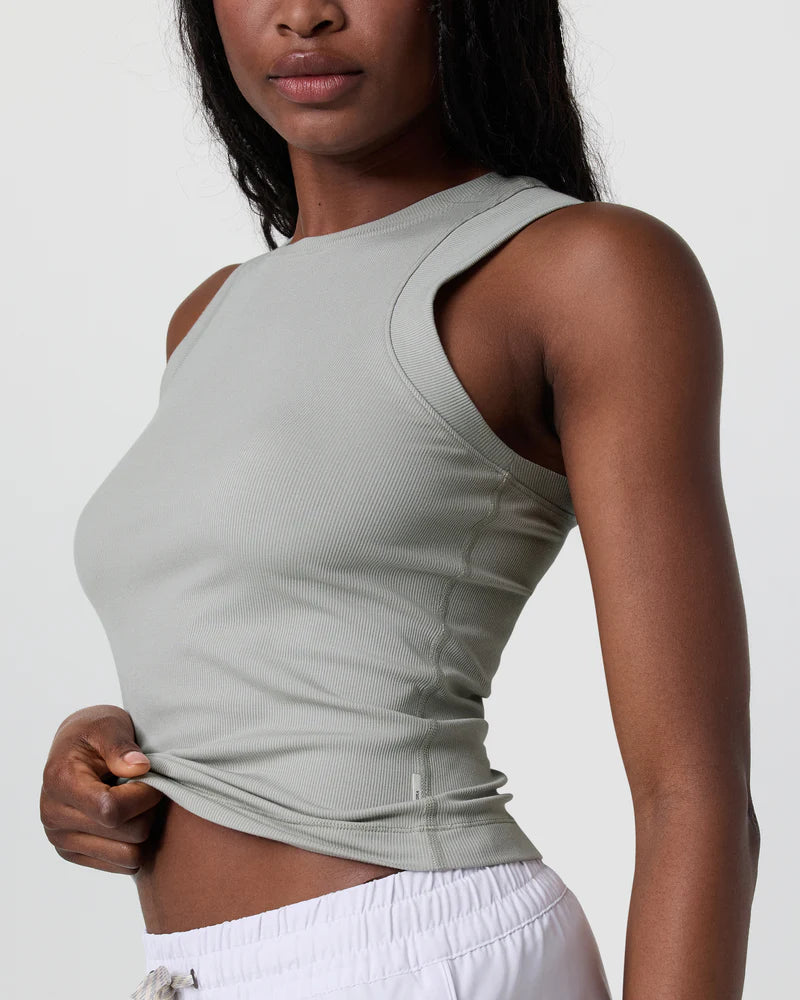 vuori Women's Pose Modern Tank in Talc