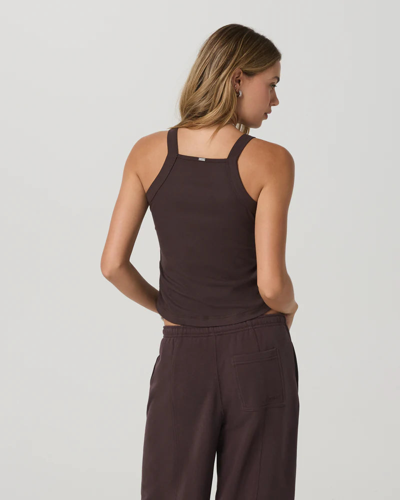 Vuori Women's Pose Cooper Tank in French Roast