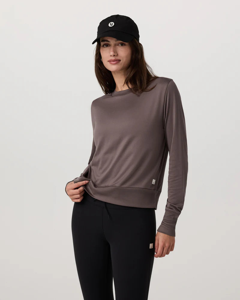 vuori Women's Daydream Crew in Huckleberry