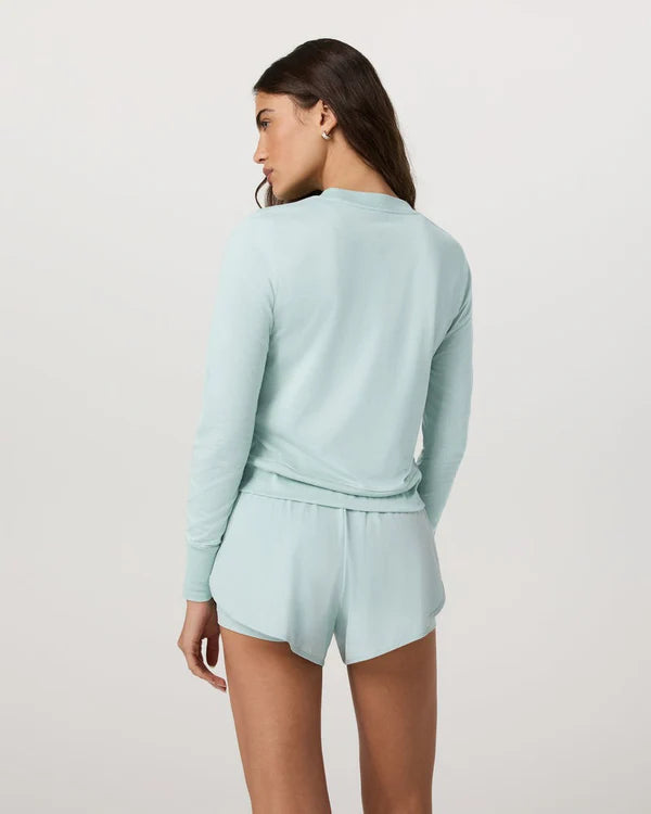 vuori Women's Daydream Crew in Spearmint Heather