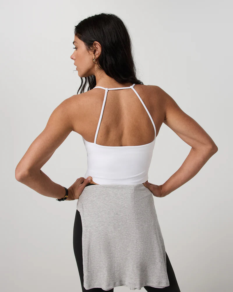 vuori Women's All The Feels Strappy Back Tank in White