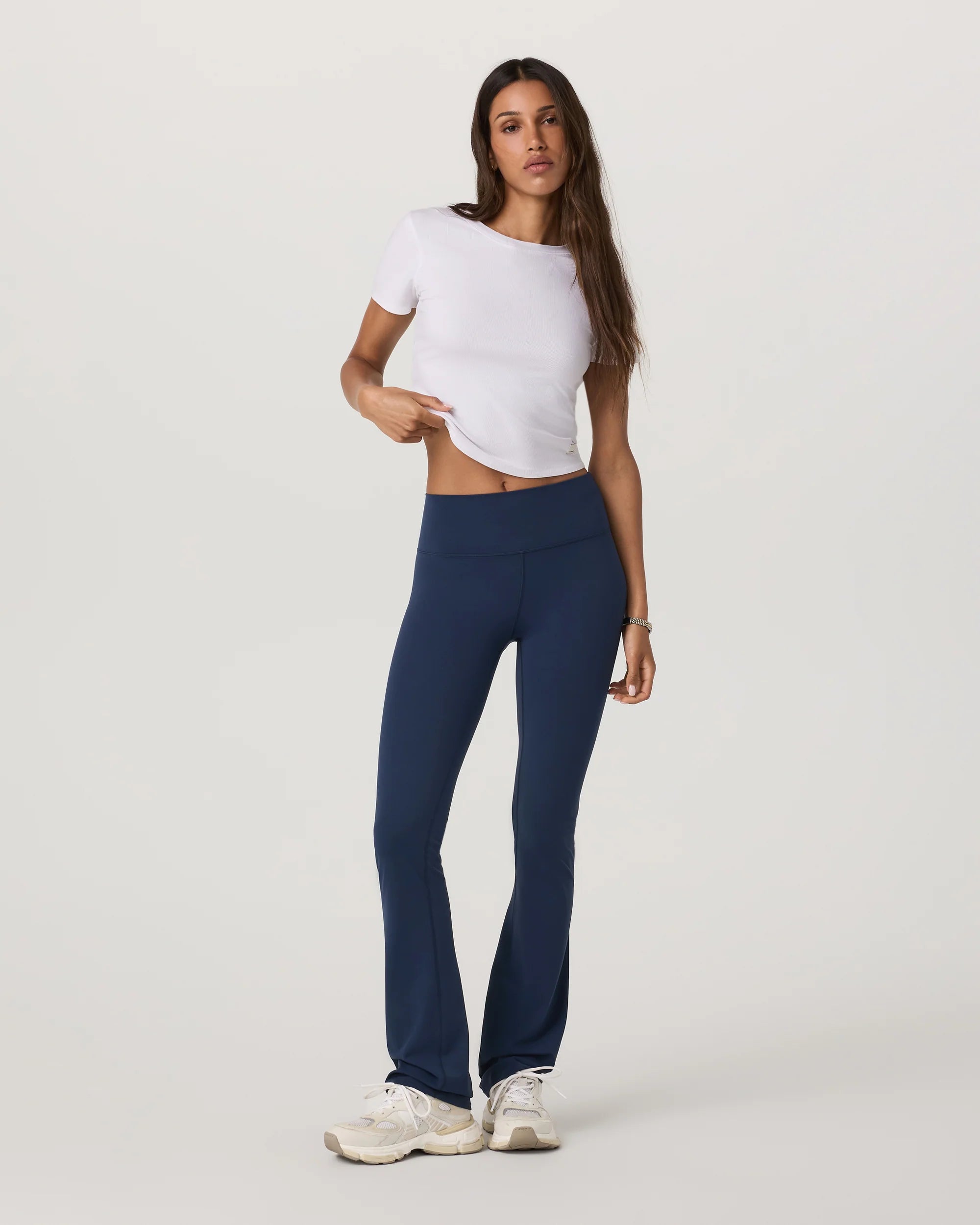 vuori Women's Pose Fitted Tee in White