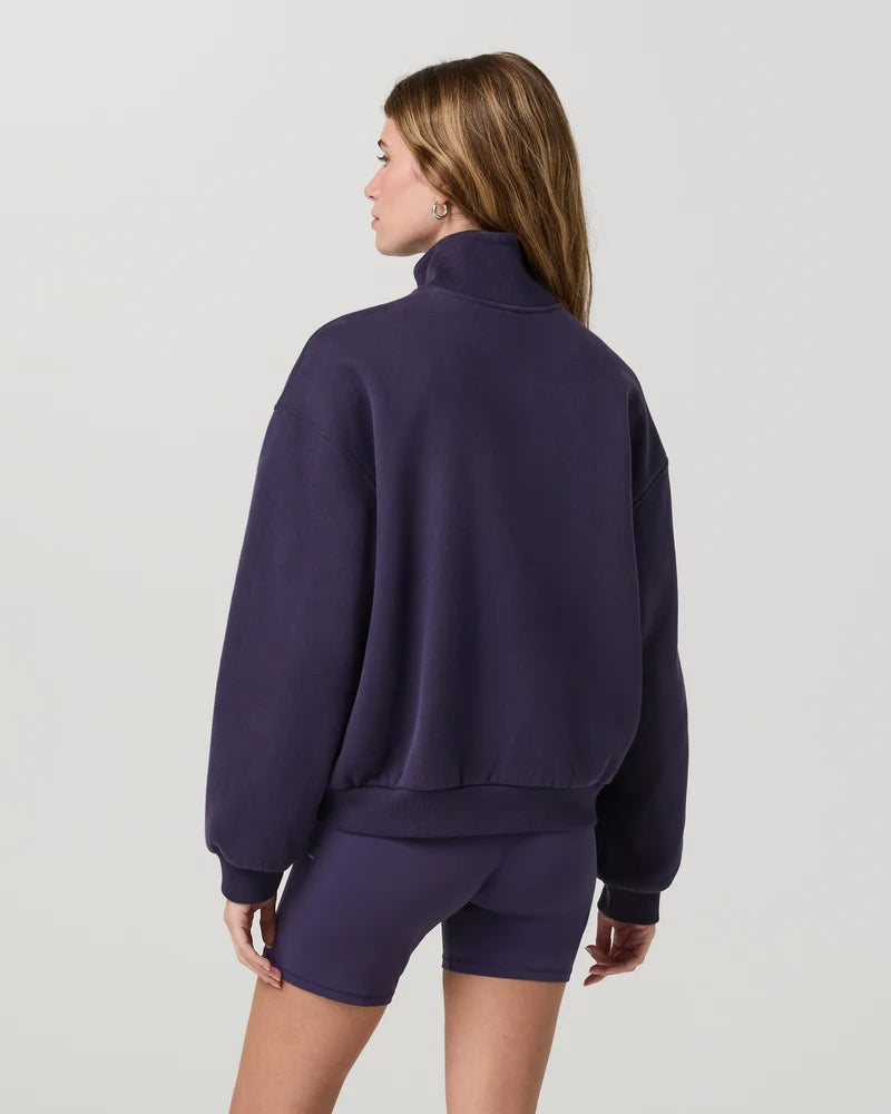 vuori Women's Restore Oversized Half Zip in Velvet Violet