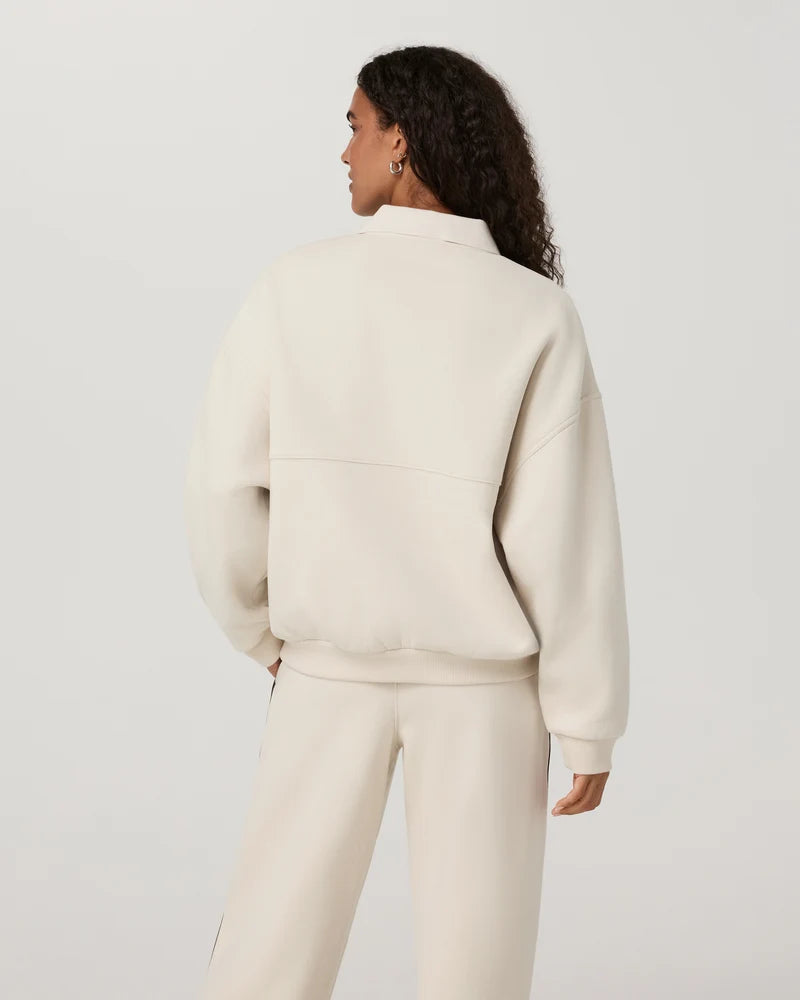 vuori Women's Restore Rugby Pullover in Bone