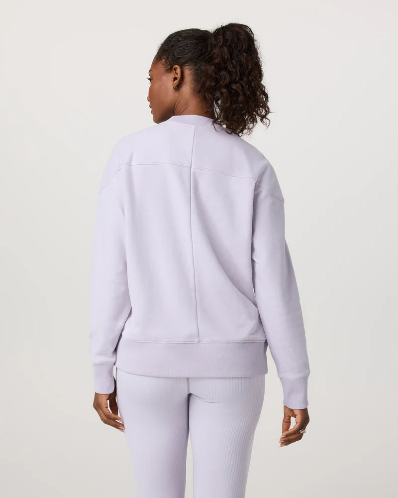 vuori Women's Sedona Weekender Crew in Lavender Ice