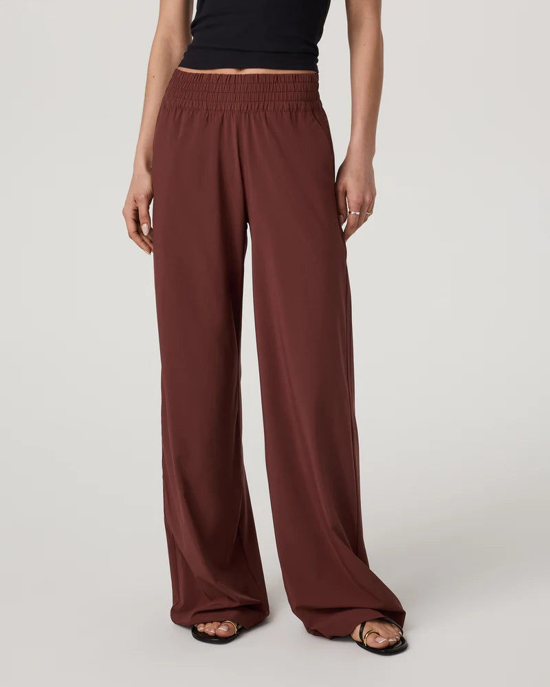 vuori Women's Villa Wideleg Pant in Burnt Sienna