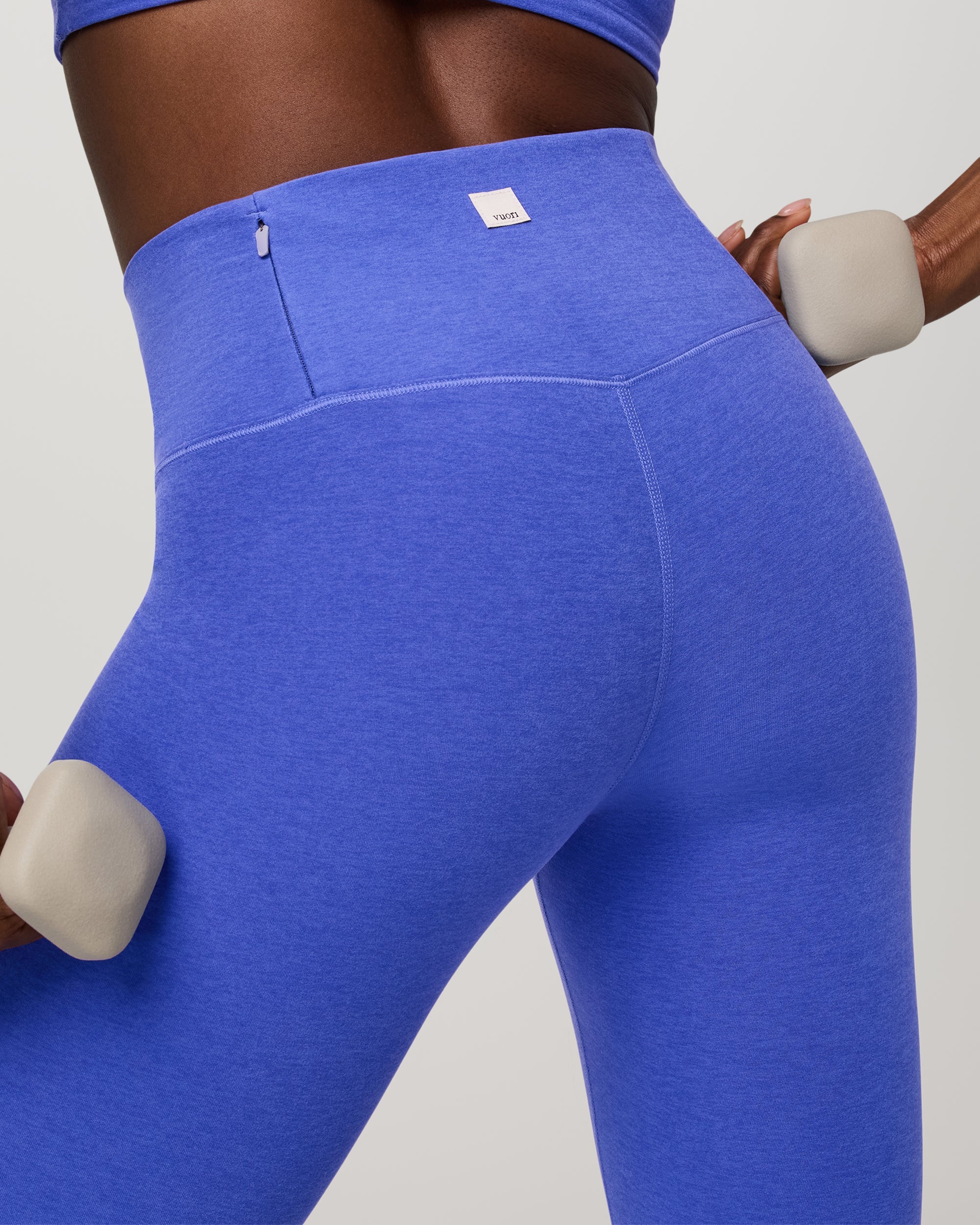 vuori Women's Clean Elevation Legging in Bright Iris Heather