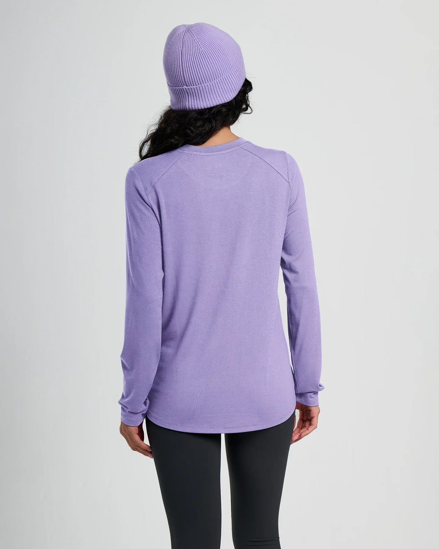 Free Fly Women's Bamboo Shade Long Sleeve II in Bright Lavender