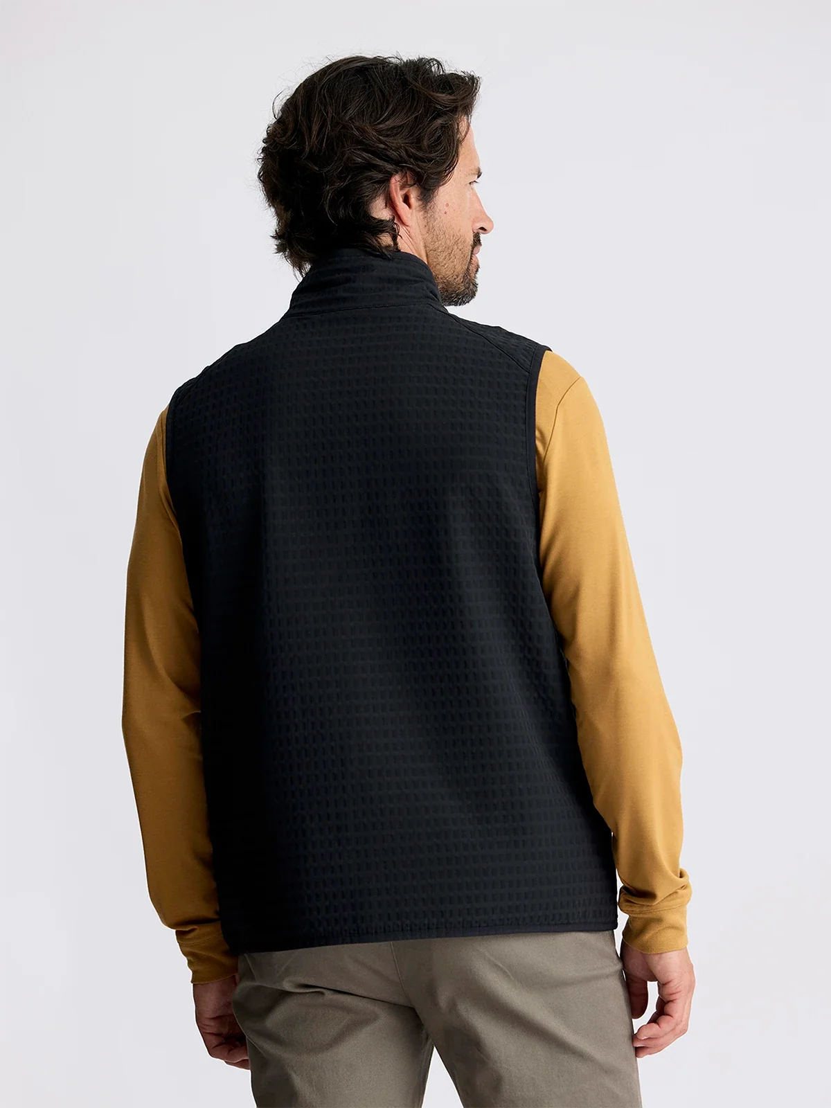 Free Fly Men's Gridback Fleece Vest in Black
