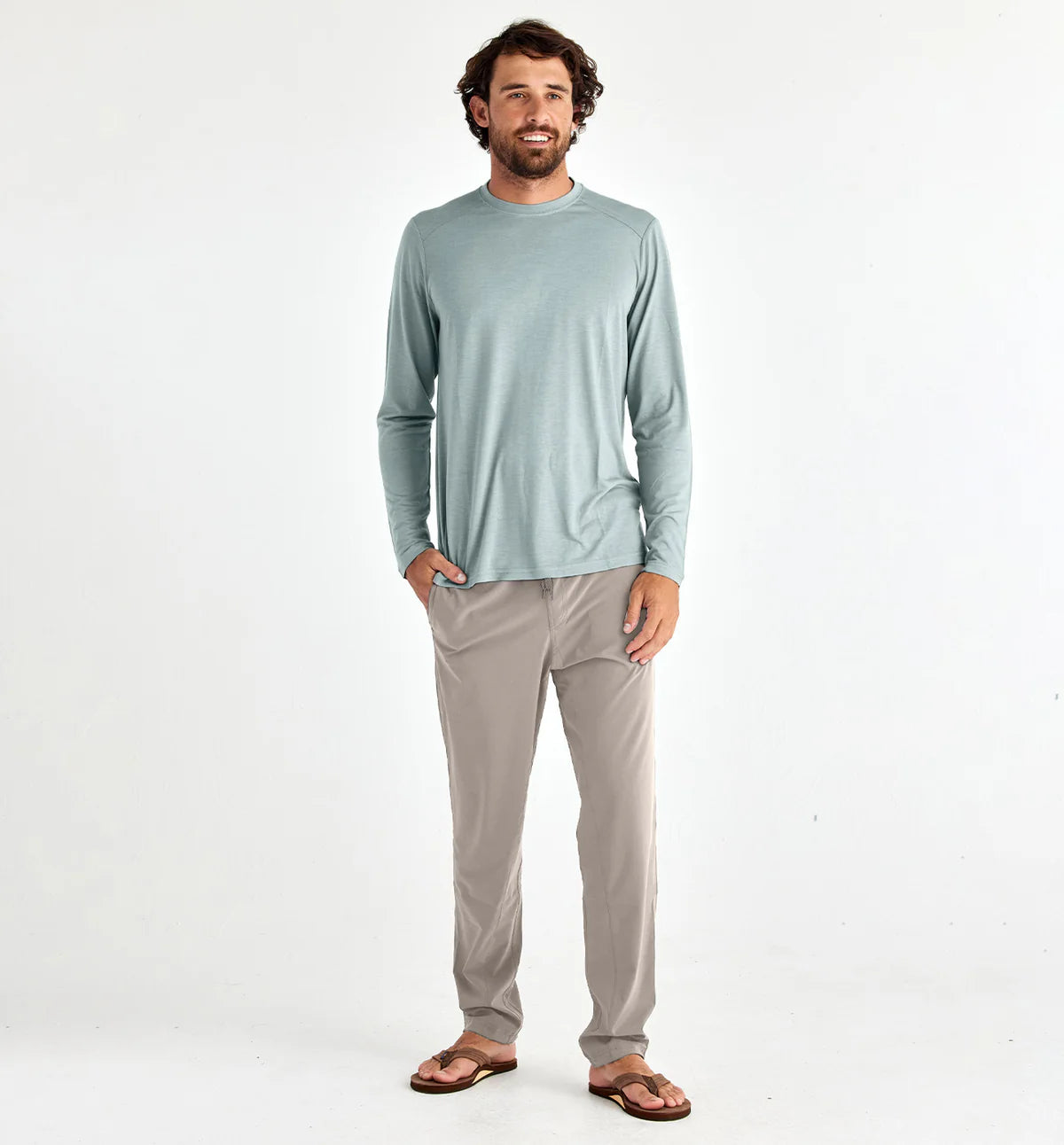 Free Fly Men's Breeze Pant in Cement