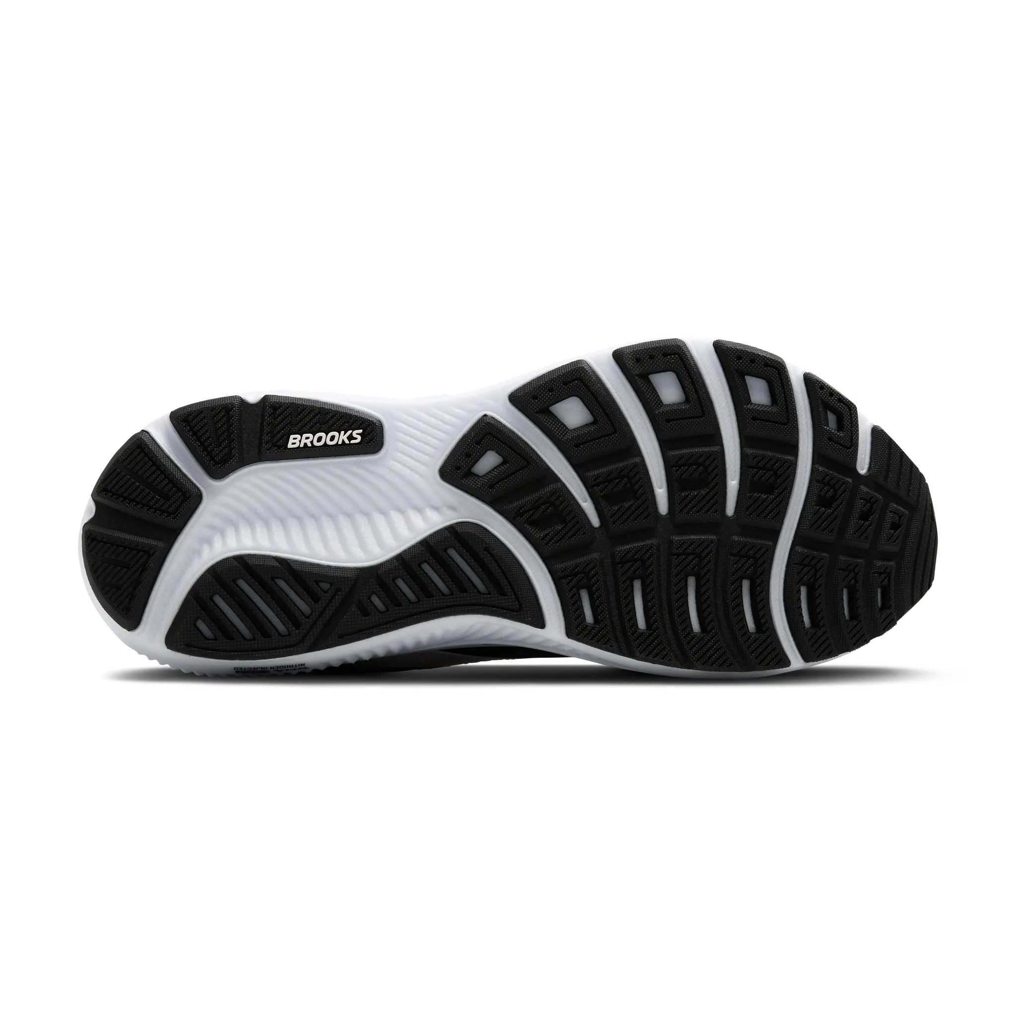 Men's Brooks Ghost 17 Road Running Shoe in Black/Grey/White