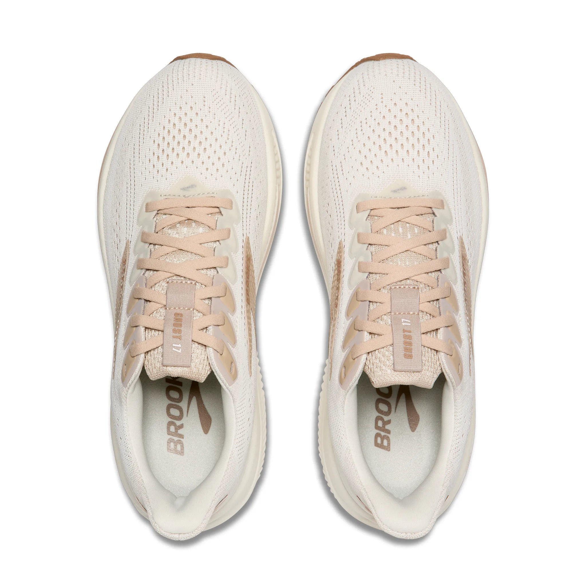 Women's Brooks Ghost 17 Road Running Shoe in Grey/Chateau Grey/Portabella