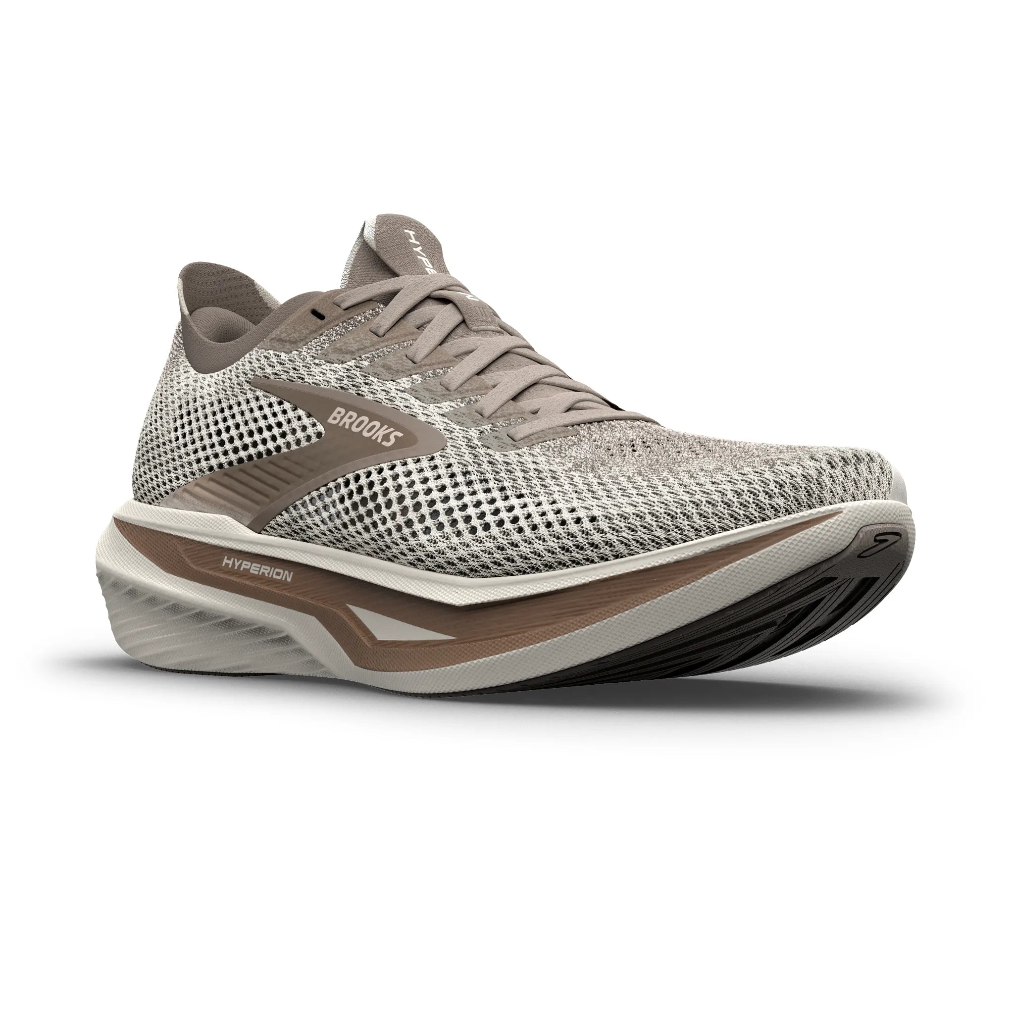 Women's Brooks Hyperion 3 Road Running Shoe in Coconut/Bronze/Mushroom