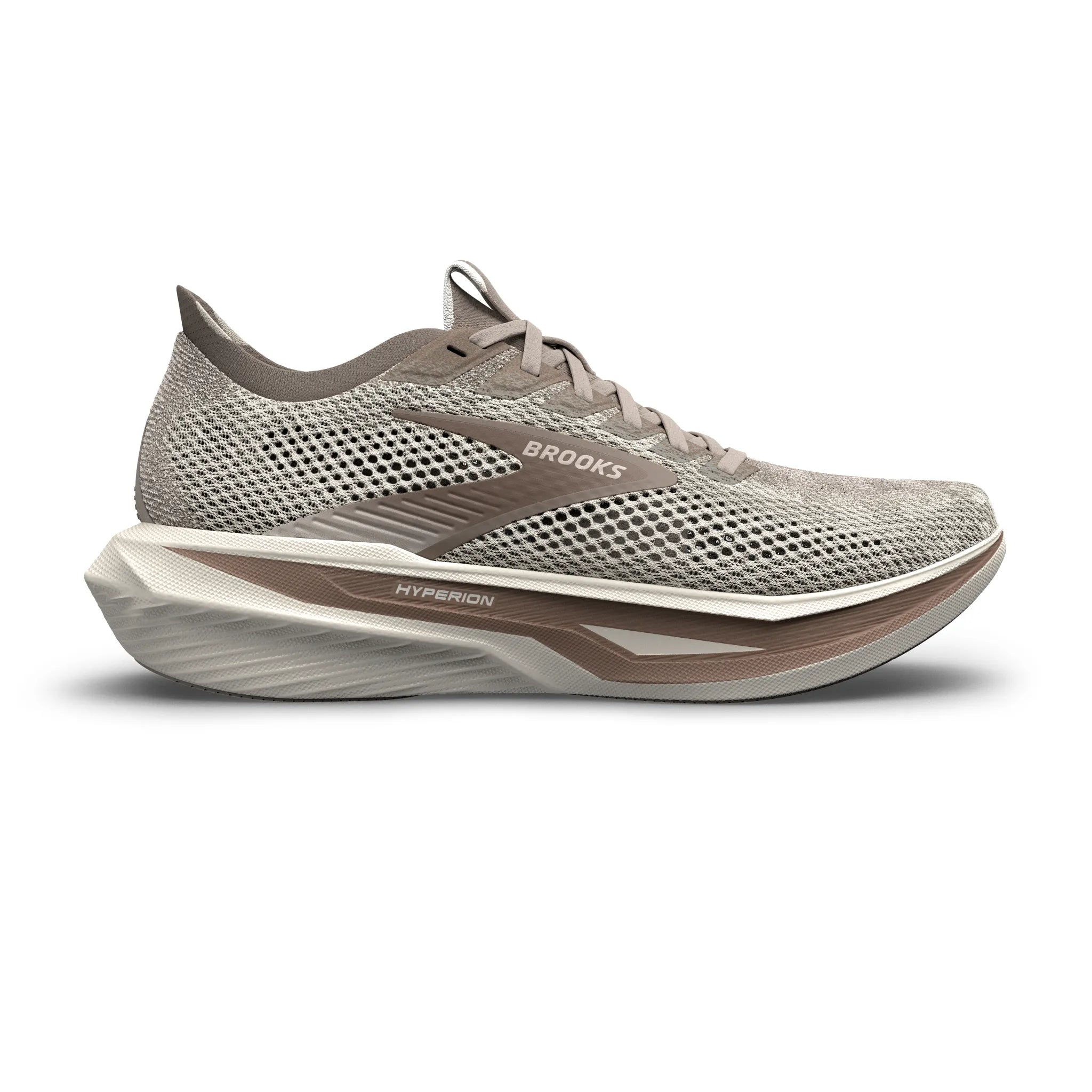 Women's Brooks Hyperion 3 Road Running Shoe in Coconut/Bronze/Mushroom