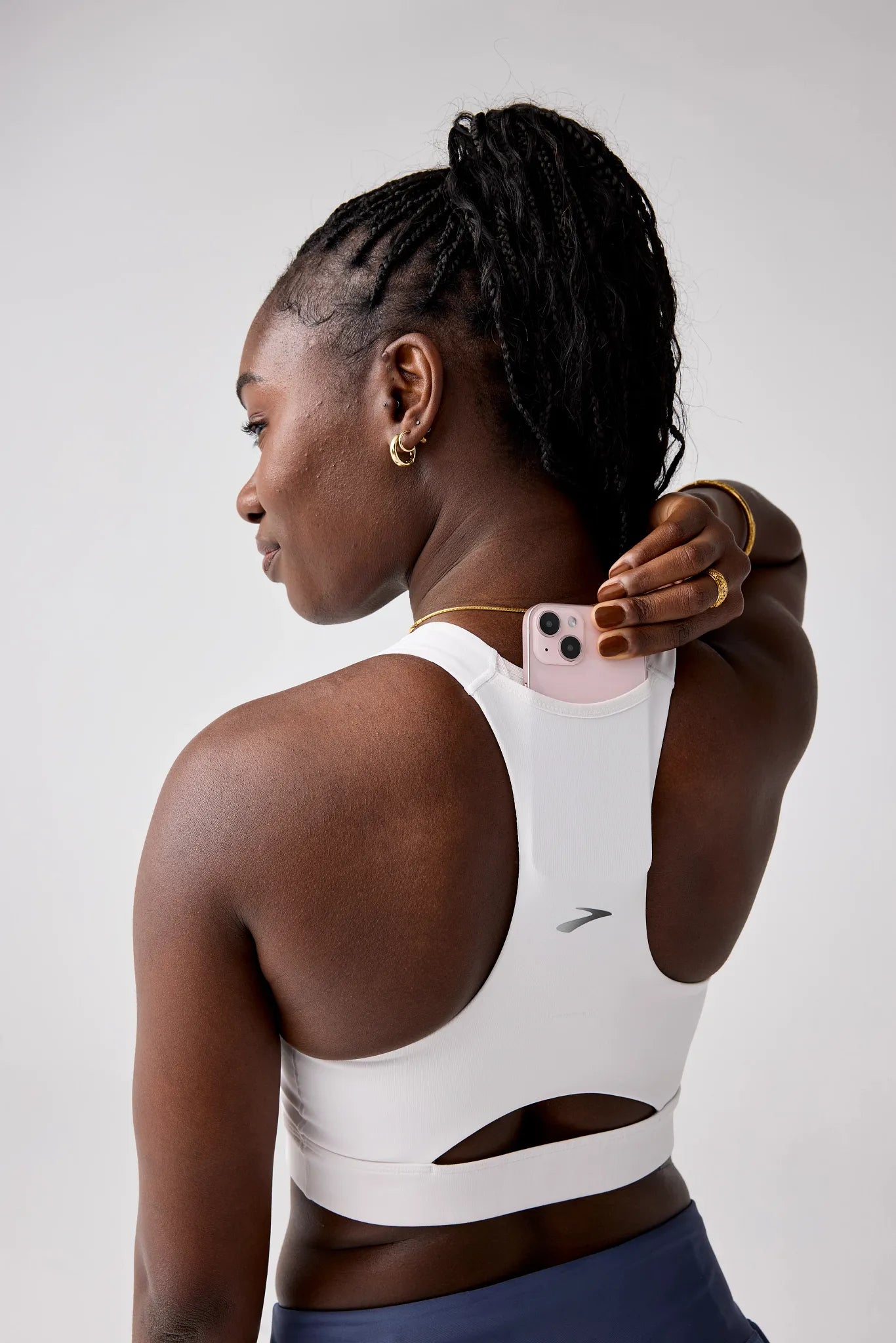 Women's Brooks Luxe Pocket Bra in White