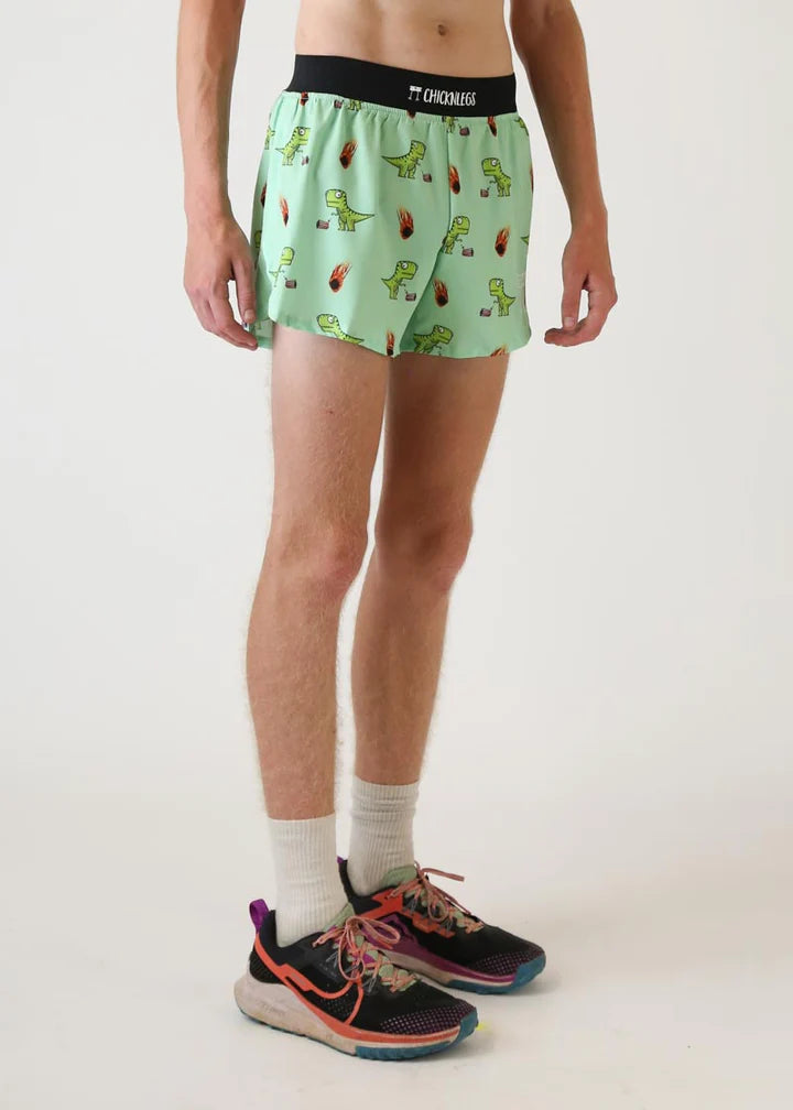 ChicknLegs Men's 4" Half Split Shorts in Dino-sore