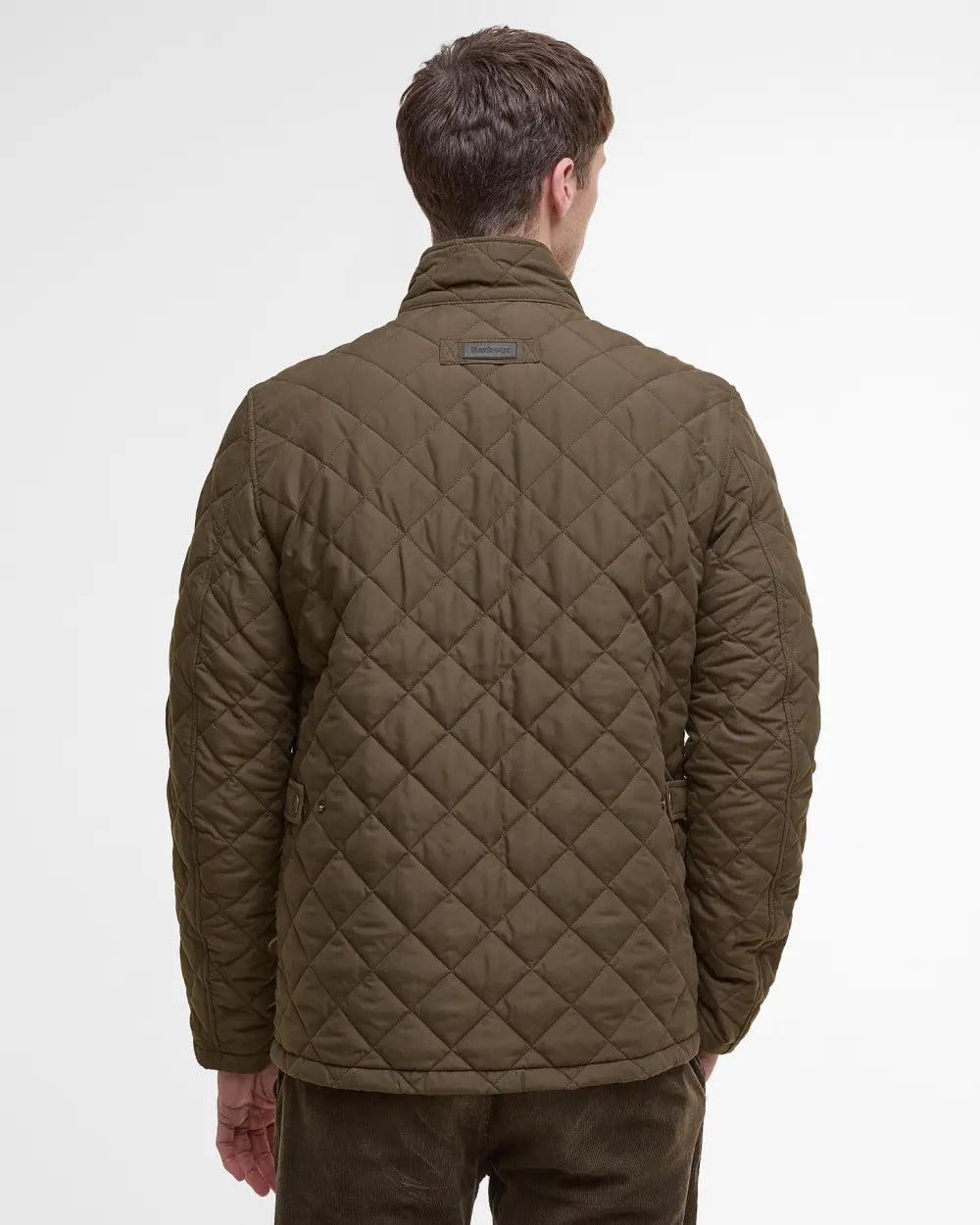Barbour Shoveler Quilted Jacket in Dark Olive